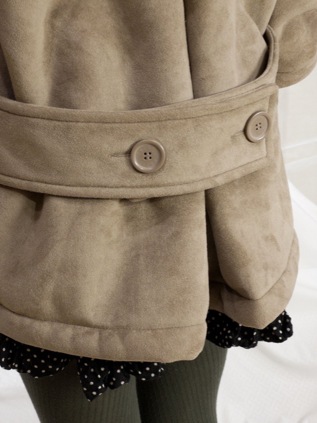 Vintage Faux shearling hooded coat in beige mori kei softcore Size M / US 6-8 / IT 42-44 - 7 Thumbnail