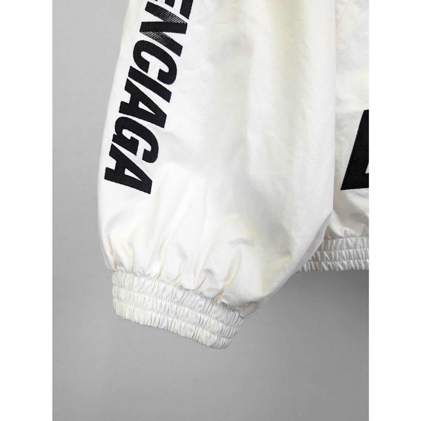 Balenciaga o1rshd1 Micro Cotton Canvas Top League Tracksuit Jacket Size US XXS / EU 40 - 8 Thumbnail