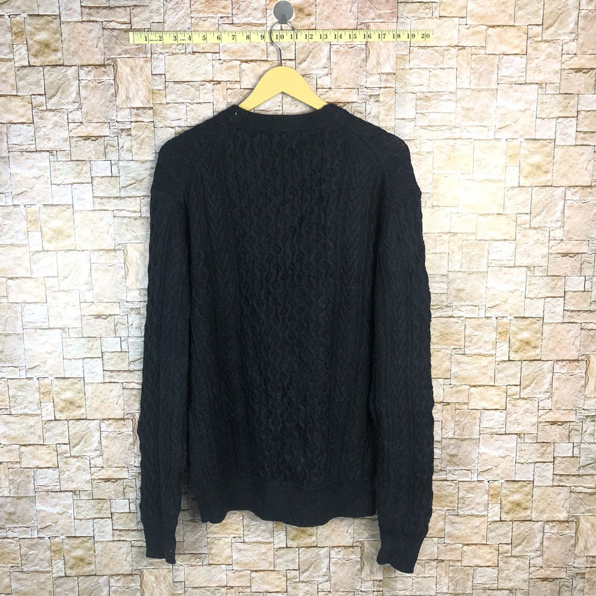 Homespun Knitwear × Japanese Brand Uniqlo Dark Blue cable Knitwear #A758 Size US XL / EU 56 / 4 - 12 Thumbnail