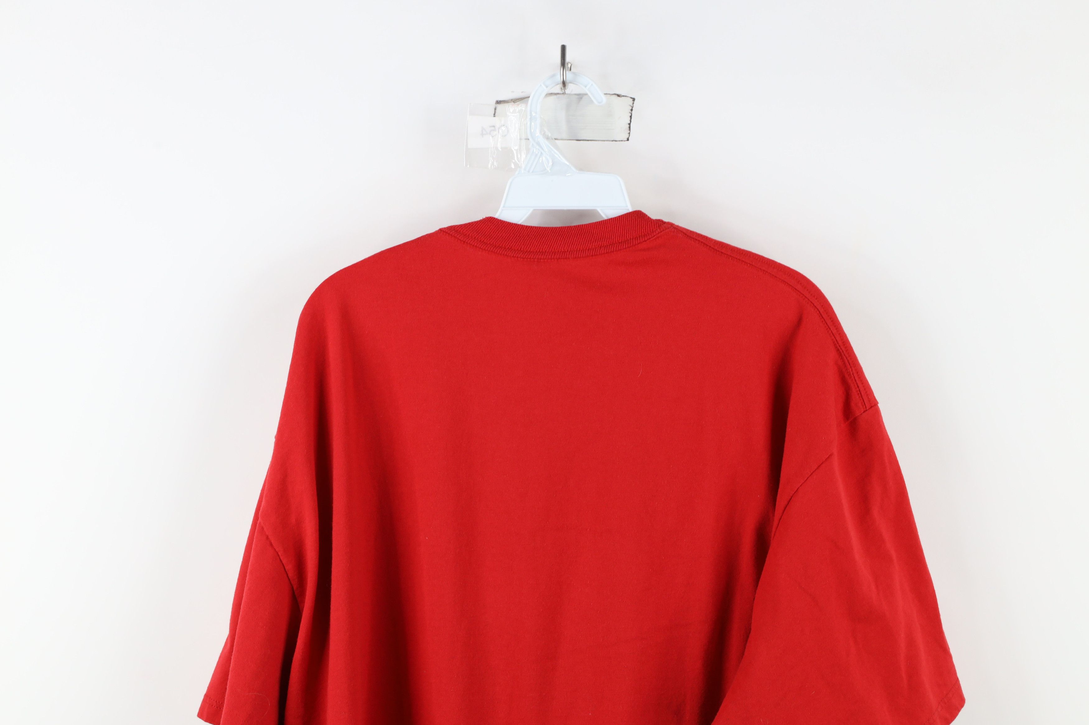 Vintage Vintage 90s Streetwear Blank Short Sleeve T-Shirt Red USA Size US XXL / EU 58 / 5 - 11 Thumbnail