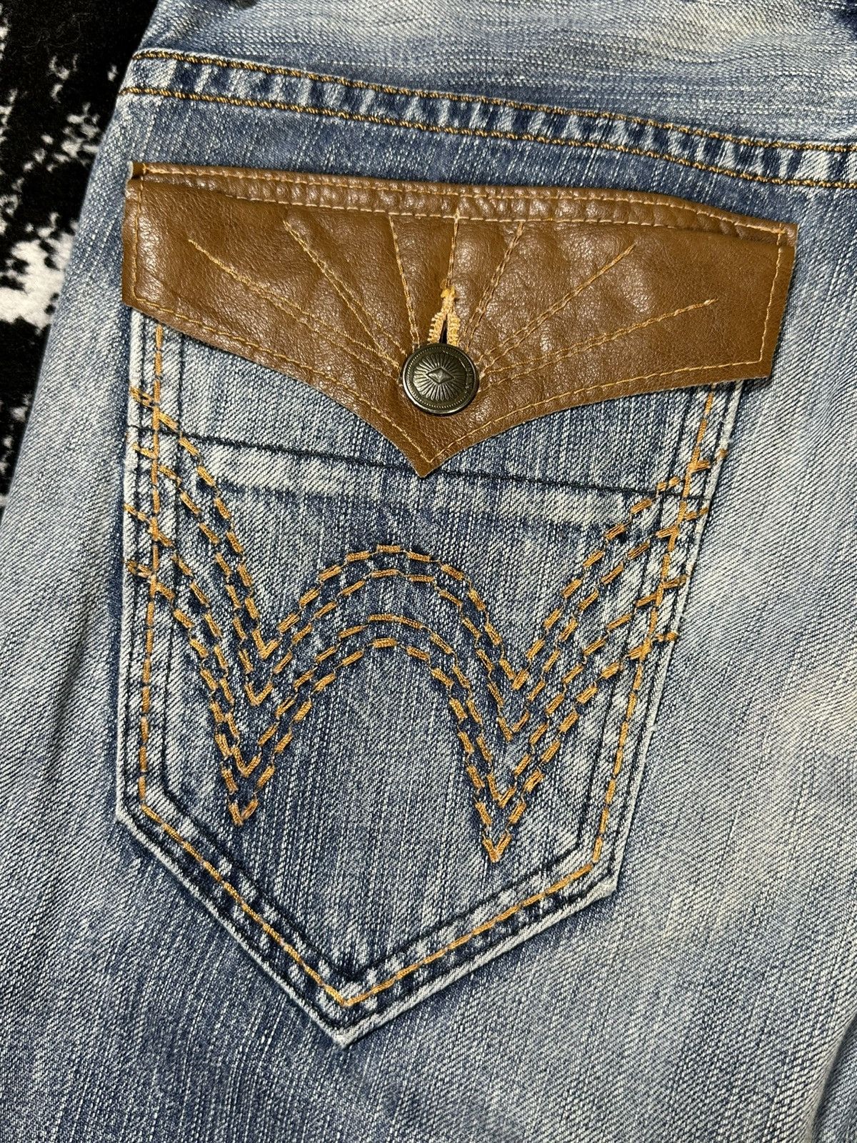 Kapital Flared Edwin Exclusive Vintage Mud Wash Jeans Size US 30 / EU 46 - 13 Thumbnail