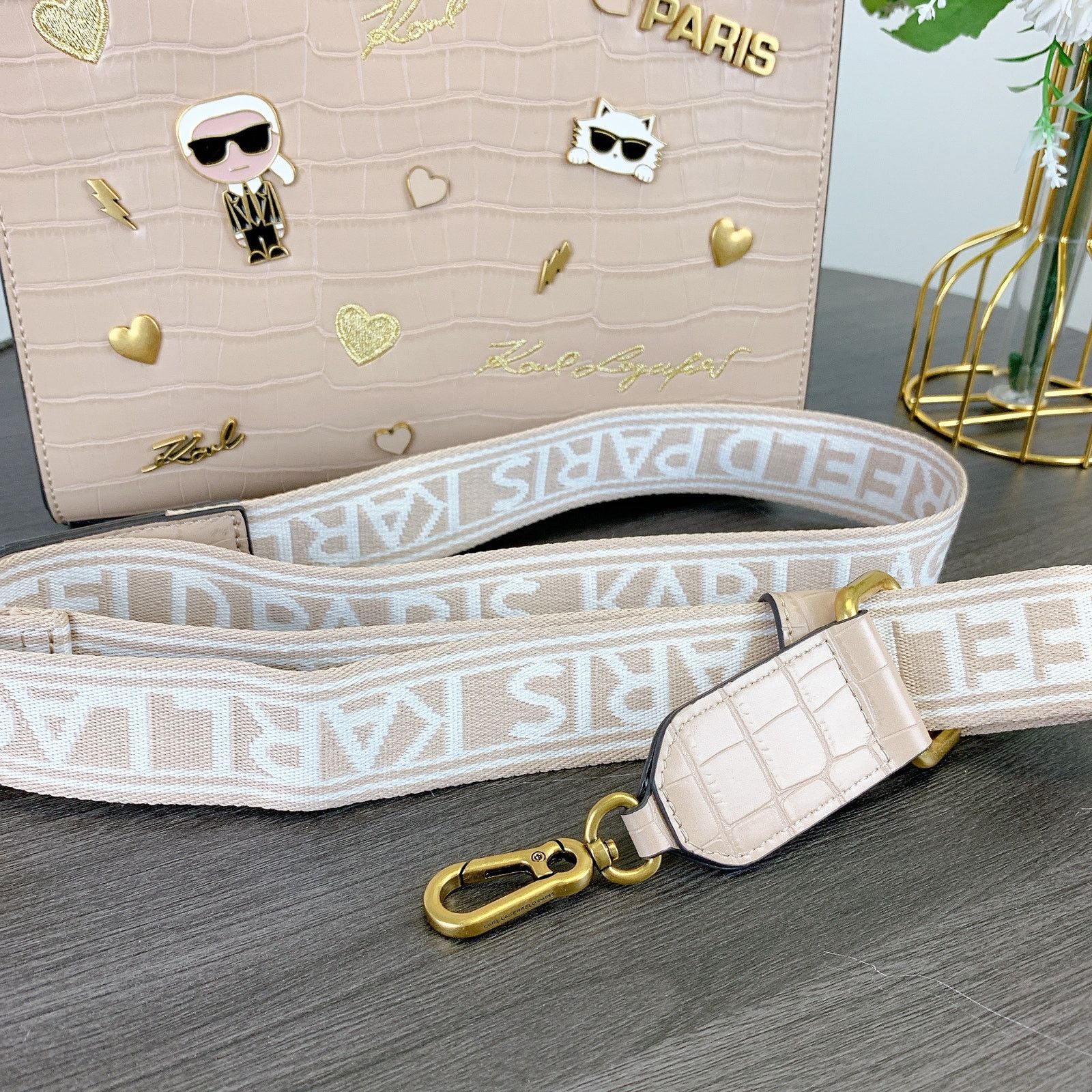 Karl Lagerfeld KARL LAGERFELD Maybelle Pins Satchel LH4DS8BJ Size ONE SIZE - 9 Thumbnail