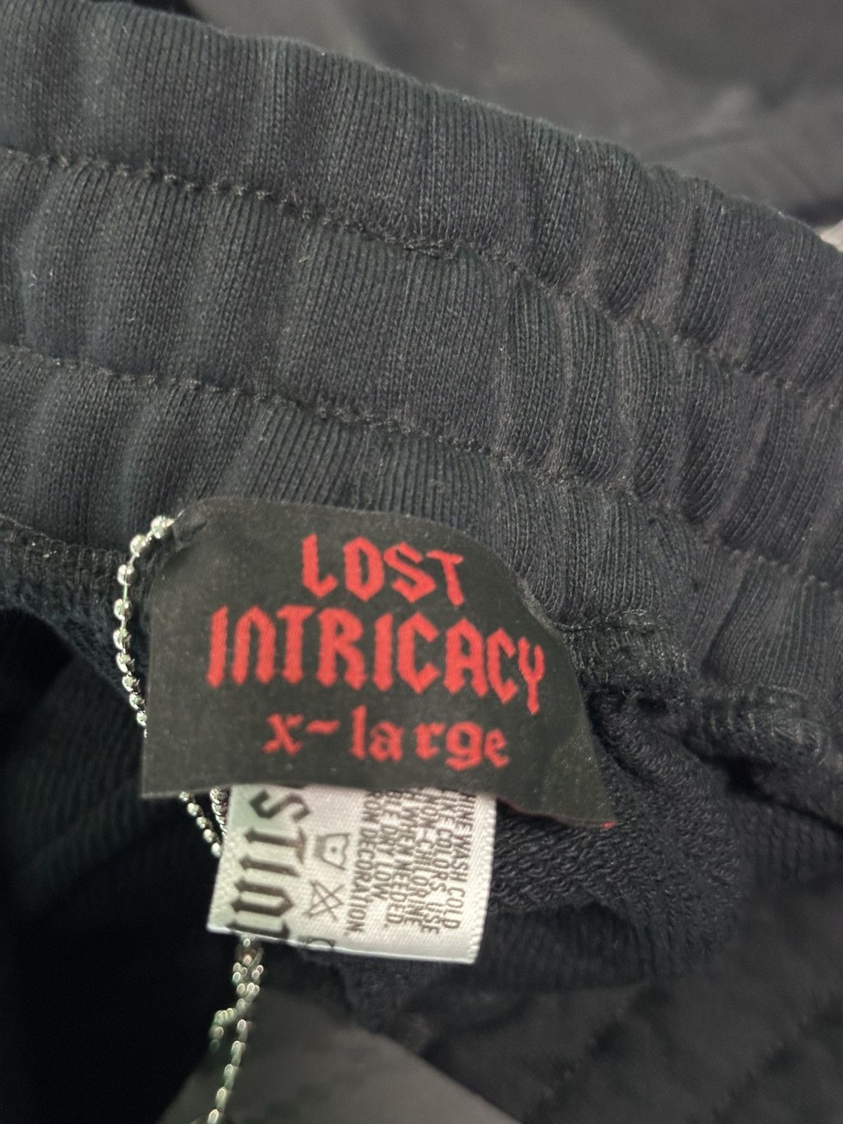 LOST INTRICACY Lost intricacy “Black/Blue” MITT sweatpants X-Large Size US 38 / EU 54 - 2 Thumbnail