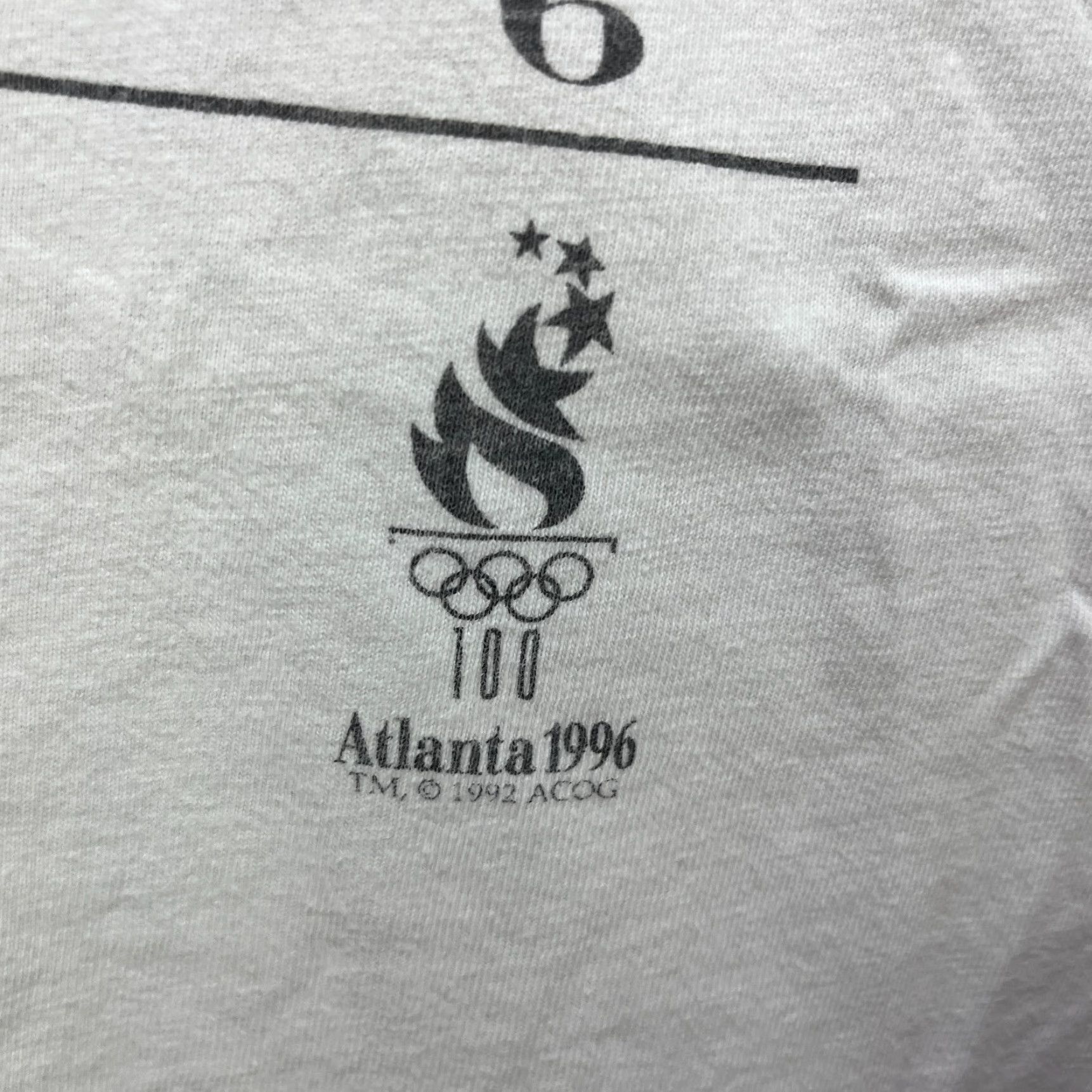 Vintage VINTAGE T Shirt 1996 Atlanta USA Olympics XL Men White Hanes Beefy-T 90s USA Shirt Size US XL / EU 56 / 4 - 5 Thumbnail