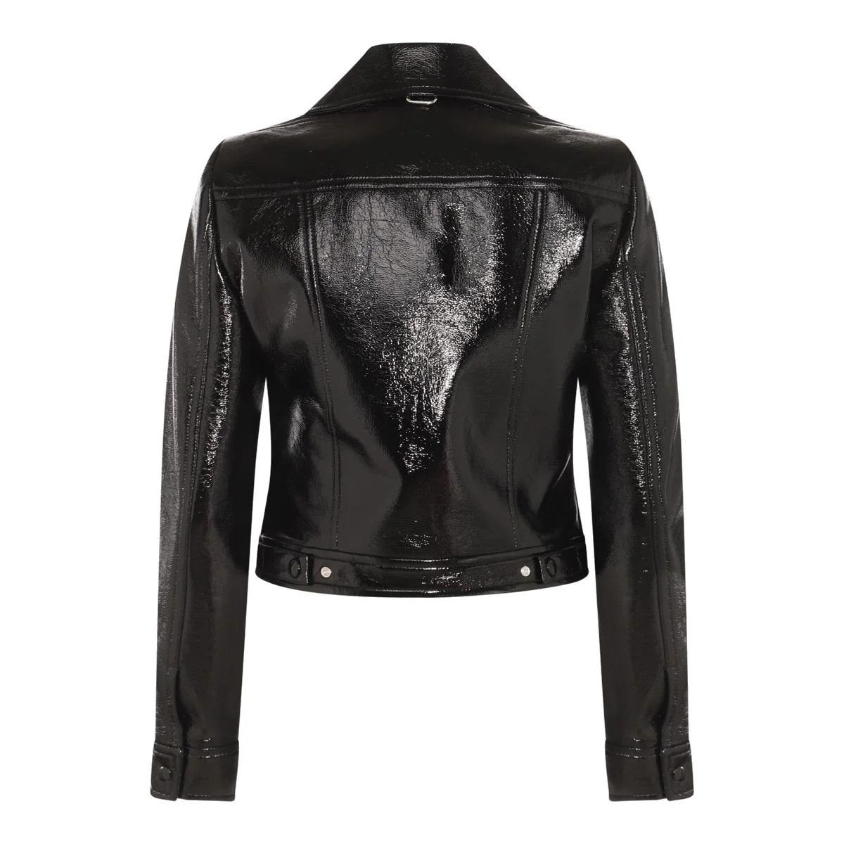 Courreges o1mle0824 Vinyl Trucker Jacket in Black Size XS / US 0-2 / IT 36-38 - 2 Thumbnail