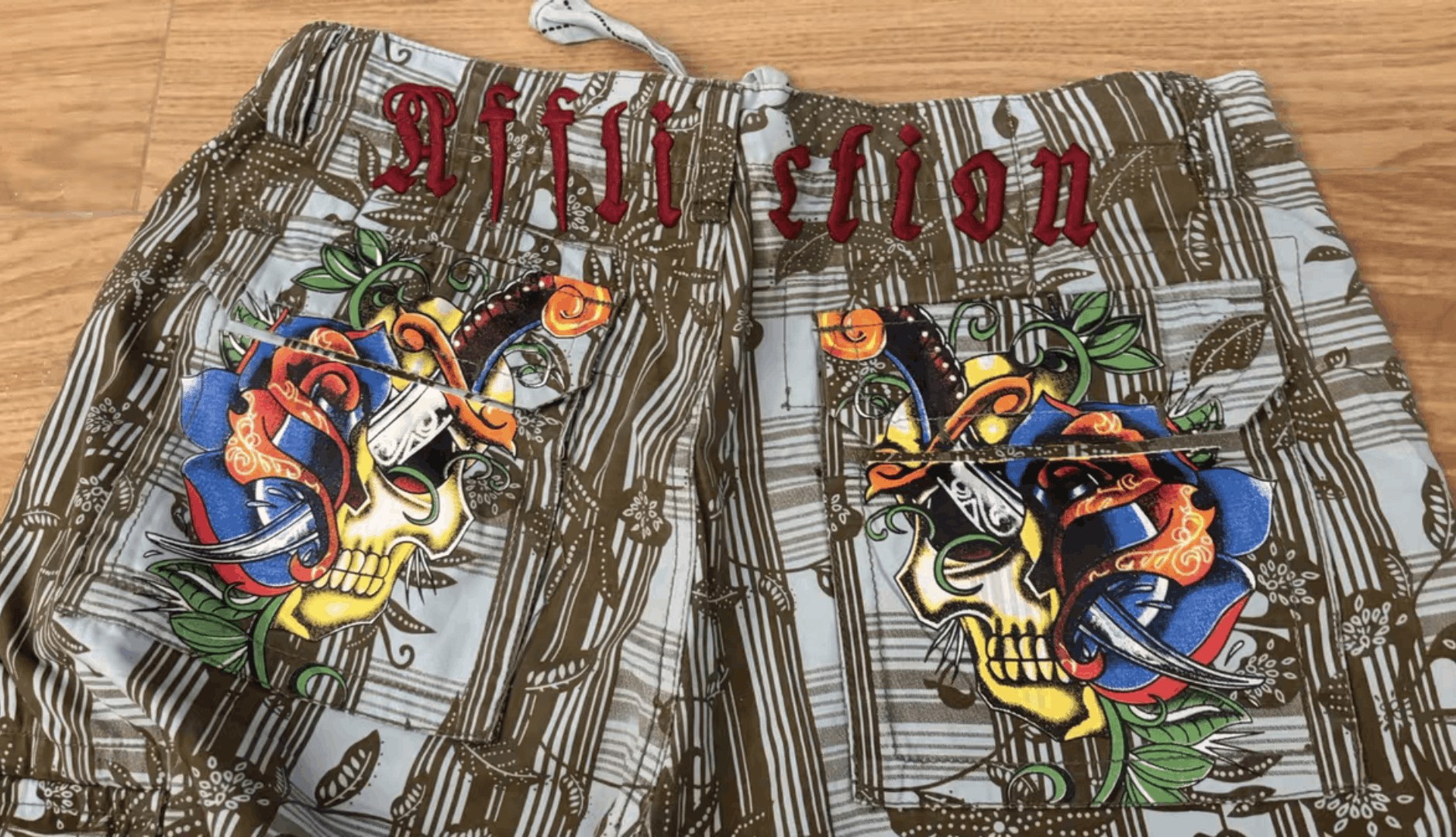 Affliction affliction full stripe skull jorts Size US 30 / EU 46 - 2 Thumbnail