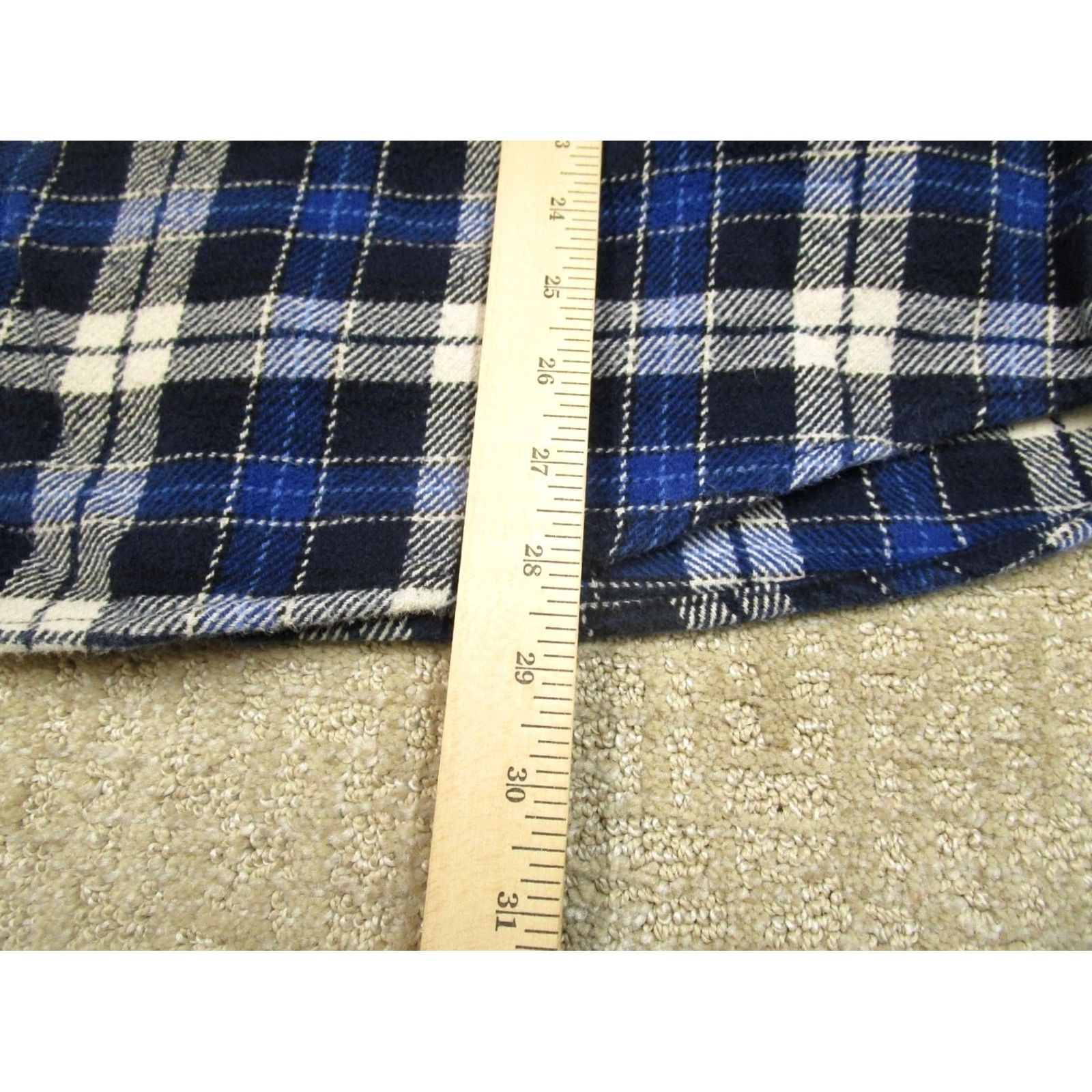 Orvis Orvis Shirt Men XL Blue Plaid Flannel Long Sleeve Button-Up Workwear Outdoor Heavyweight Regular (Blue) Mens Size US XL / EU 56 / 4 - 6 Thumbnail