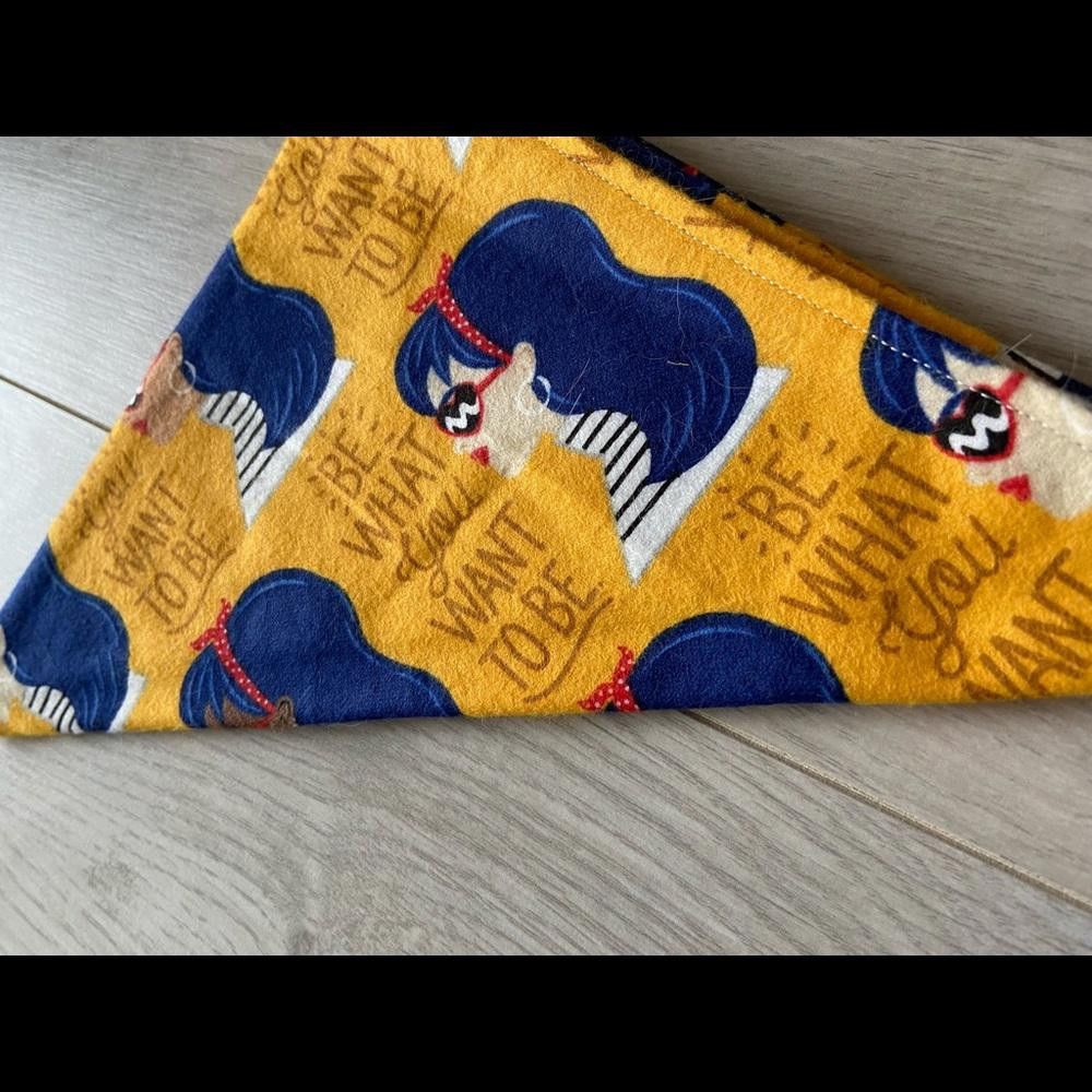 Designer Orange Diversity Women Dog Bandana Size ONE SIZE - 2 Thumbnail