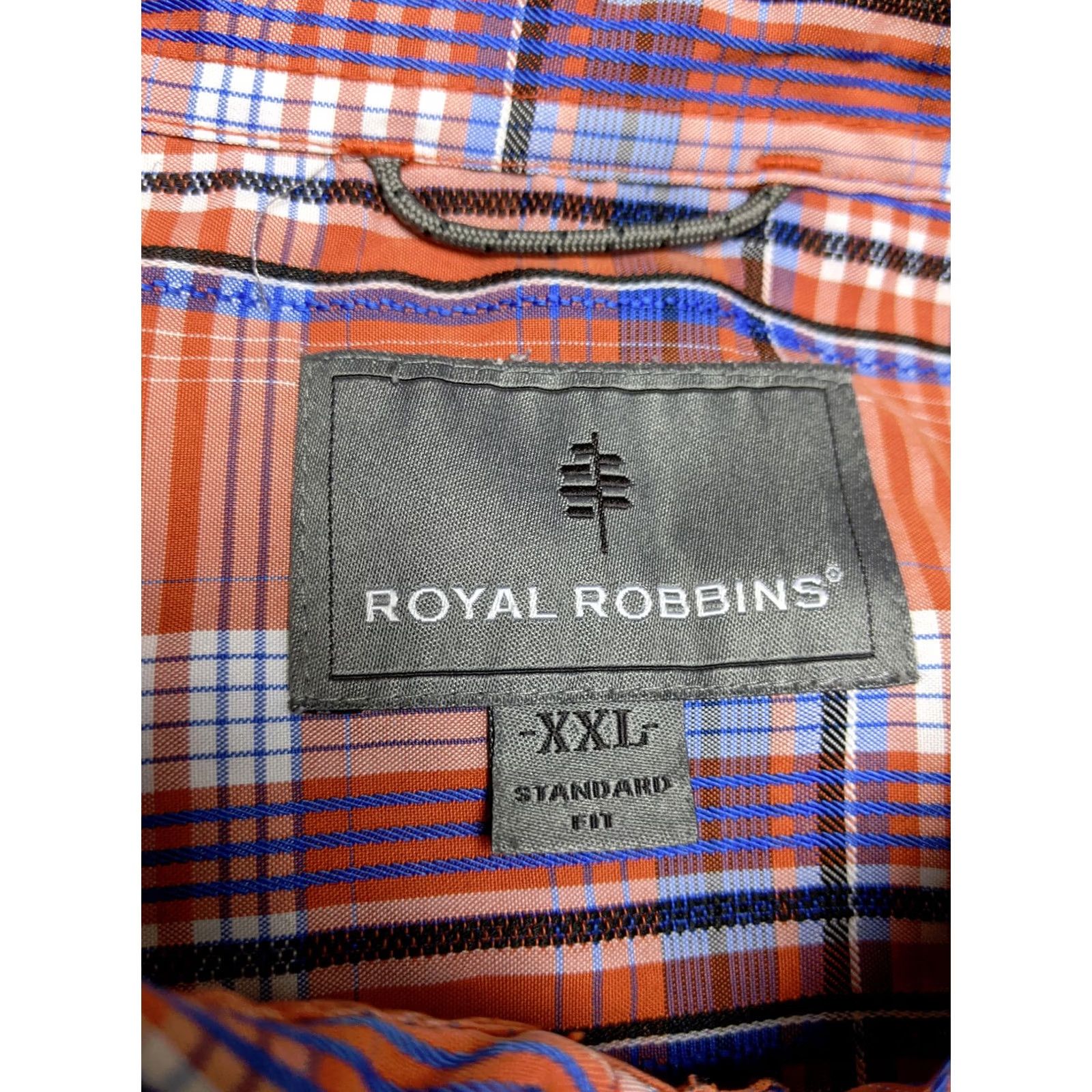 Royal Robbins Royal Robbins Shirt 2XL Orange Plaid Spread Camp Short Sleeve Metal Button Men Size US XXL / EU 58 / 5 - 5 Thumbnail