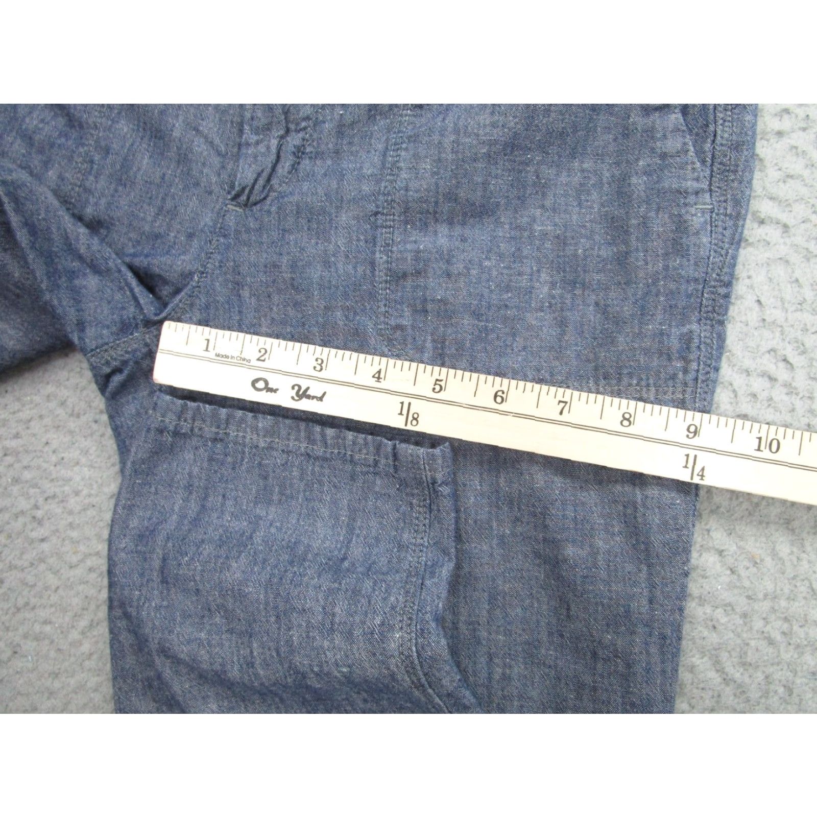 Vince Vince Pants Women 27 Blue Chambray Cotton Tapered Zip Fly Pockets Casual Chino Womens Size 27" / US 4 / IT 40 - 6 Thumbnail