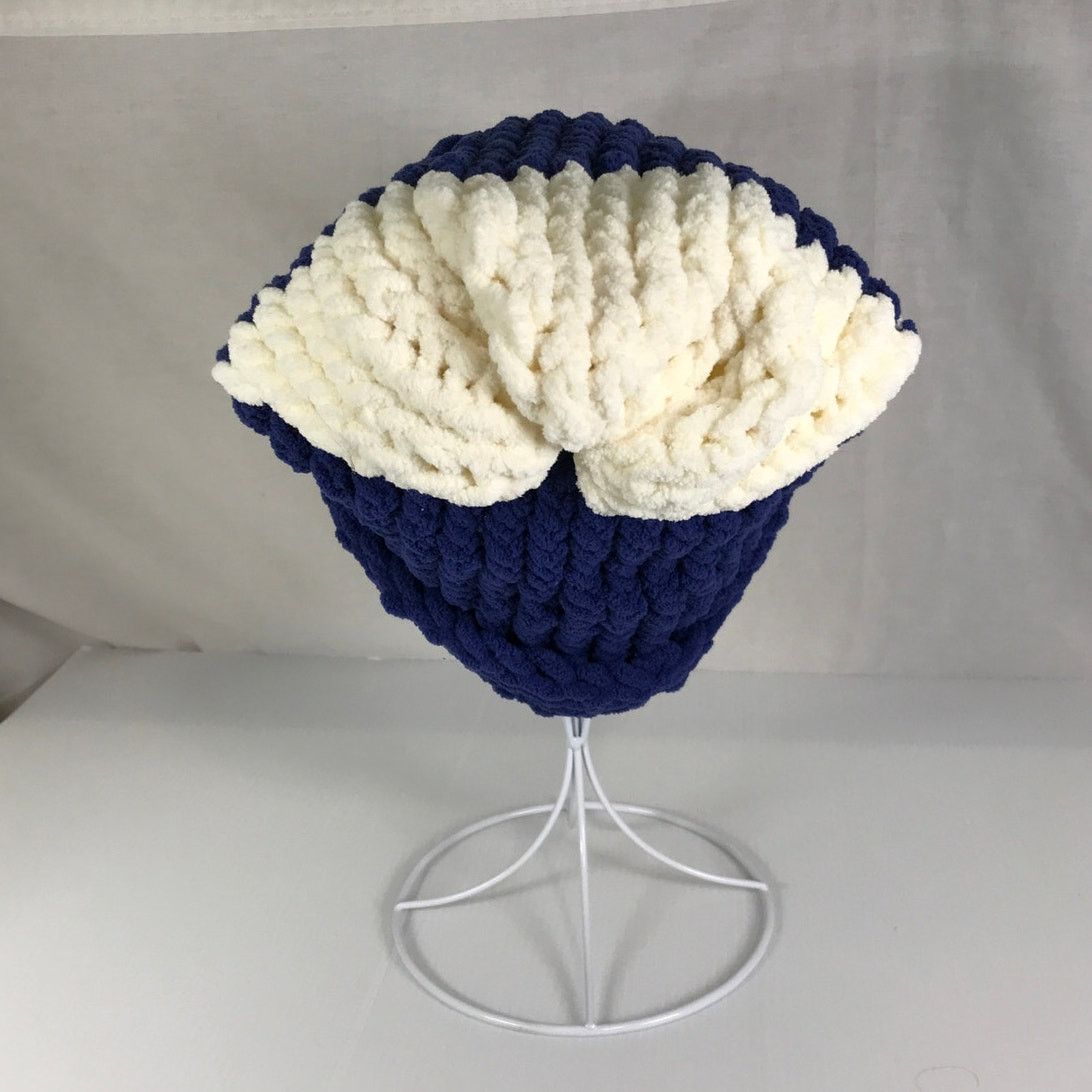 Handmade NWT Handmade Chunky Knitted Multicolor Adult Slouchy Beanie Size ONE SIZE - 3 Thumbnail