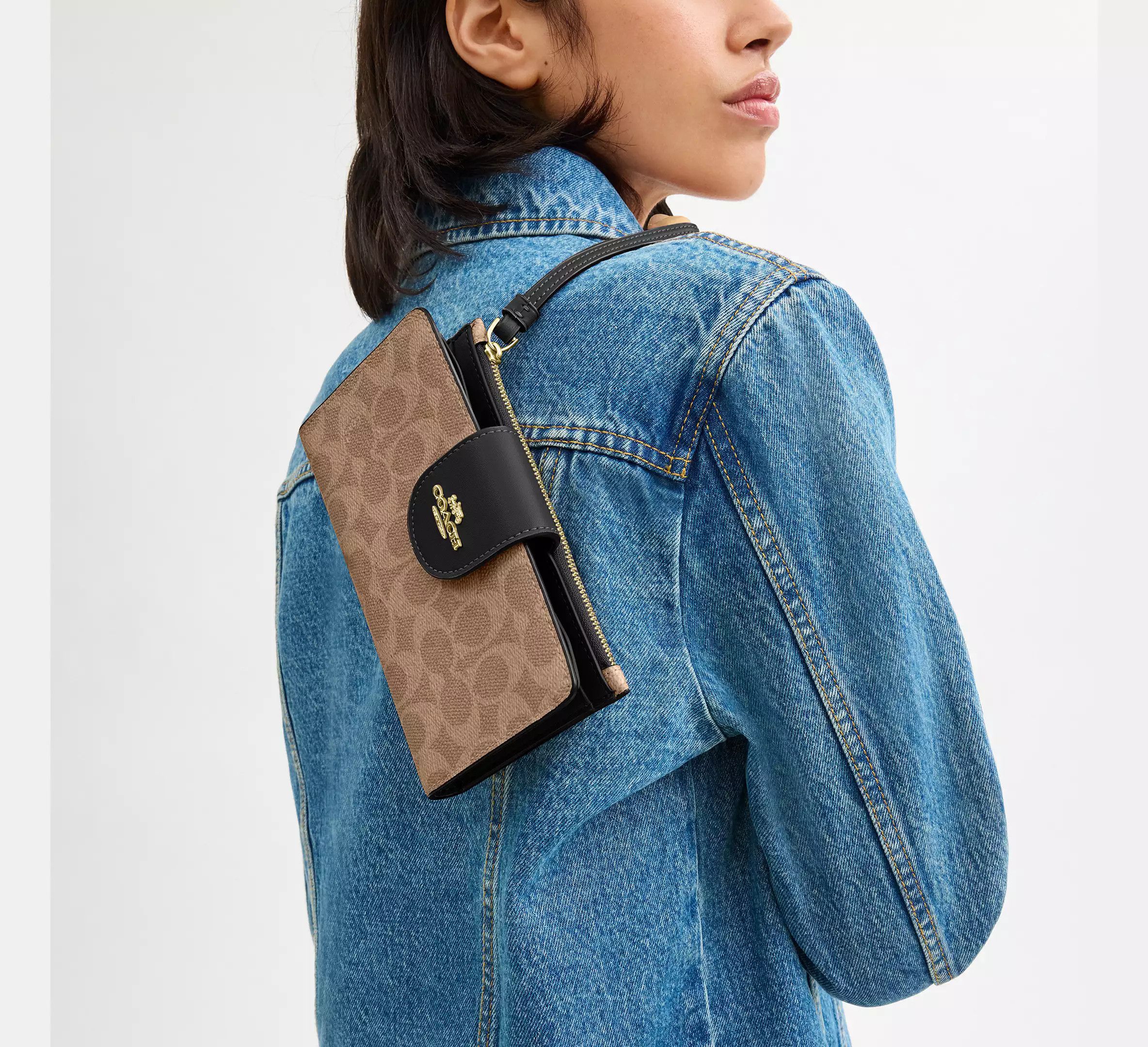 Coach Phone Wallet In Signature Canvas CW780 Size ONE SIZE - 3 Thumbnail
