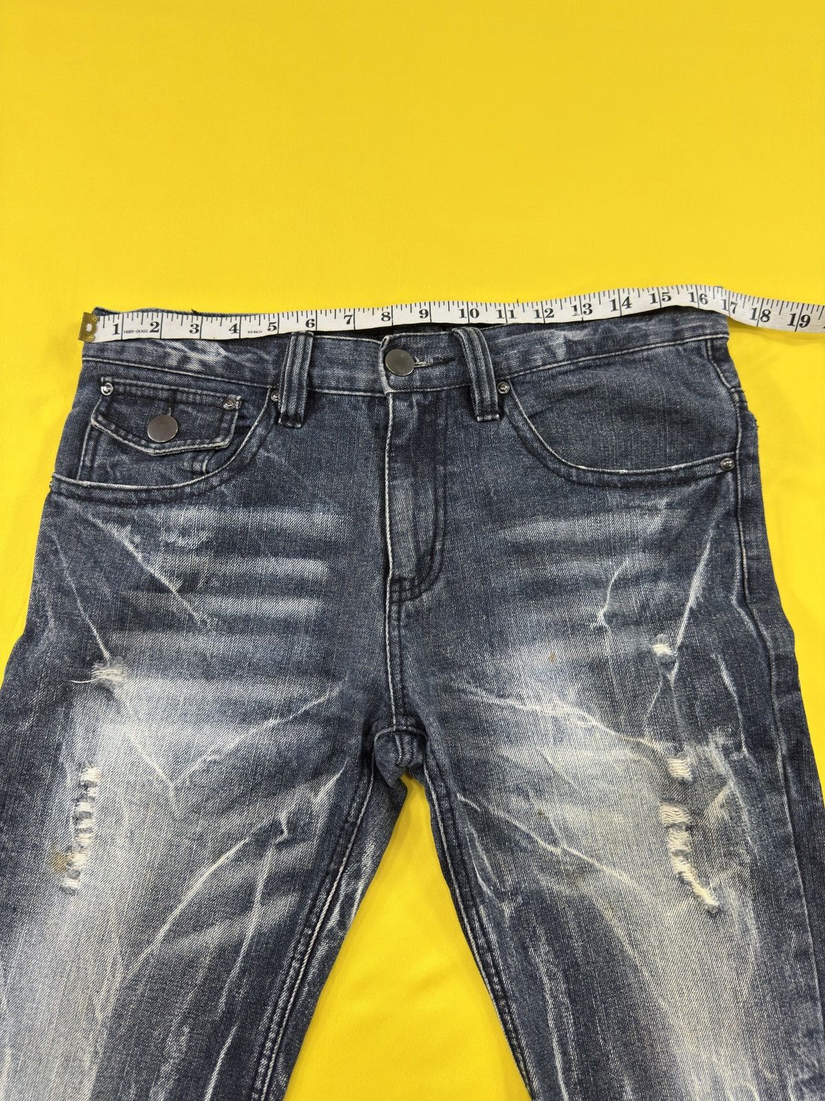 Japanese Brand Black Baccara tornado mart style spiral flare jeans Size US 34 / EU 50 - 18 Thumbnail