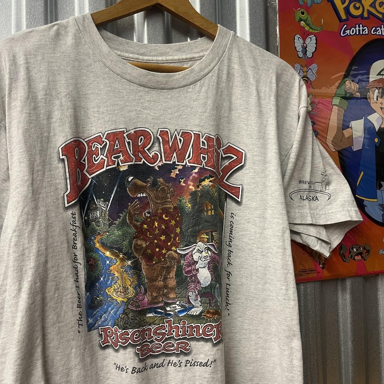 Vintage VTG 90's BearWhiz Alaska Risenshiner Beer Graphic T Shirt XL Size US L / EU 52-54 / 3 - 1 Thumbnail