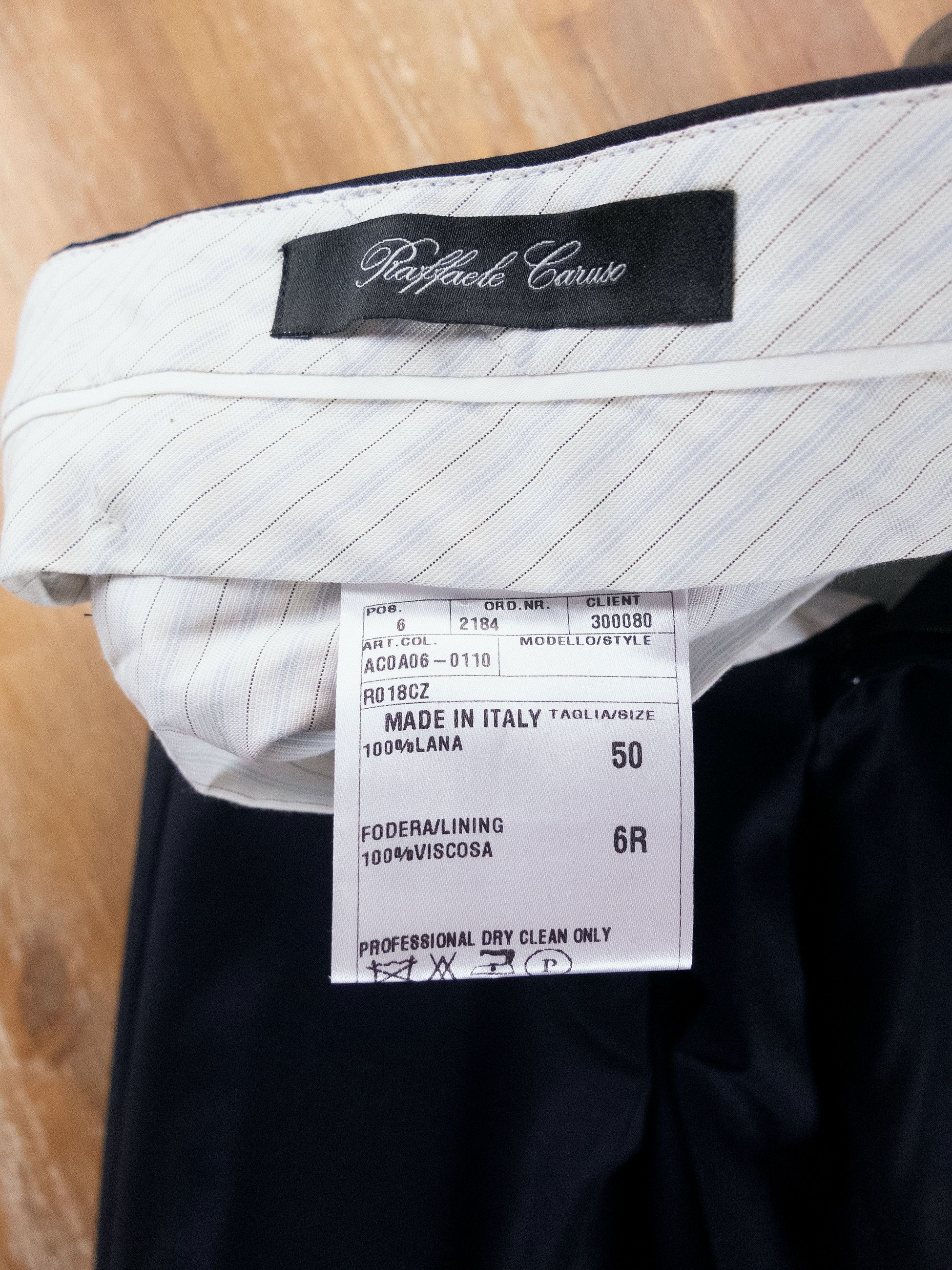 Caruso CARUSO navy blue wool dress pants trousers 34 / 50 Size US 34 / EU 50 - 6 Thumbnail