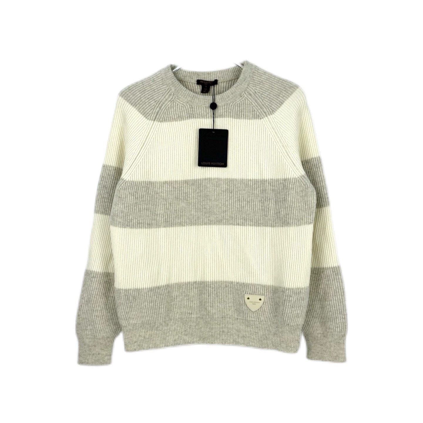 Louis Vuitton LV Gray White Stripe Sweater S - dmc Size US S / EU 44-46 / 1 - 1 Thumbnail