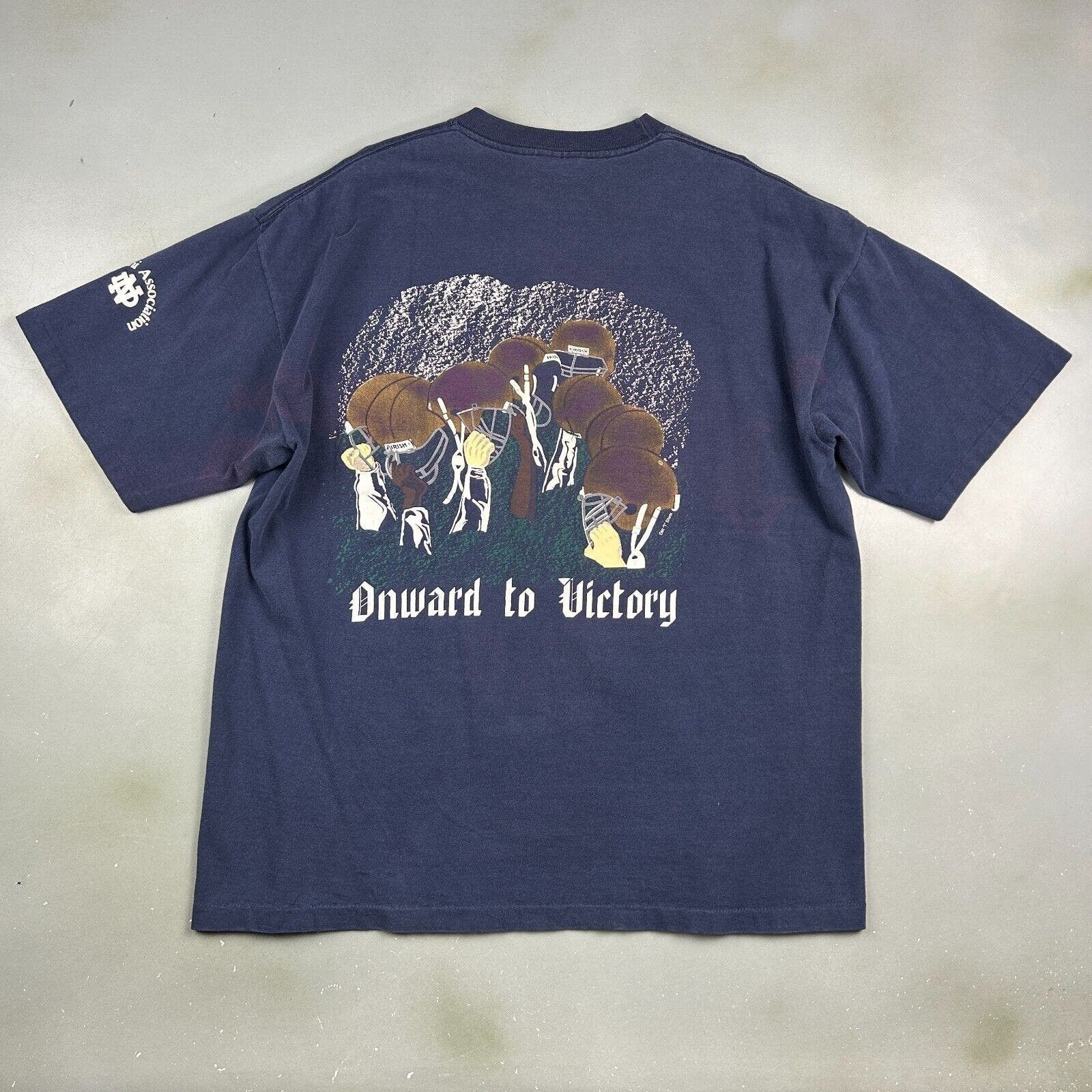 Vintage VINTAGE 90s | Notre Dame College Football Faded T-Shirt sz L Size US L / EU 52-54 / 3 - 5 Thumbnail
