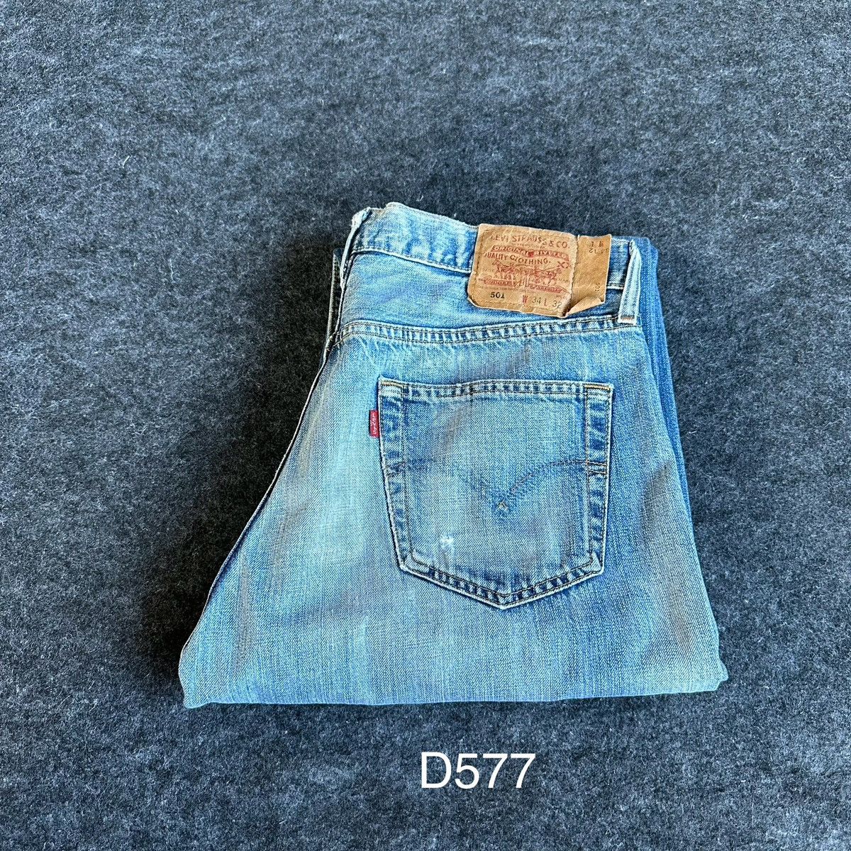 Levi's Levis 501 Distressed Blue Vintage Denim D577 Size US 32 / EU 48 - 18 Thumbnail