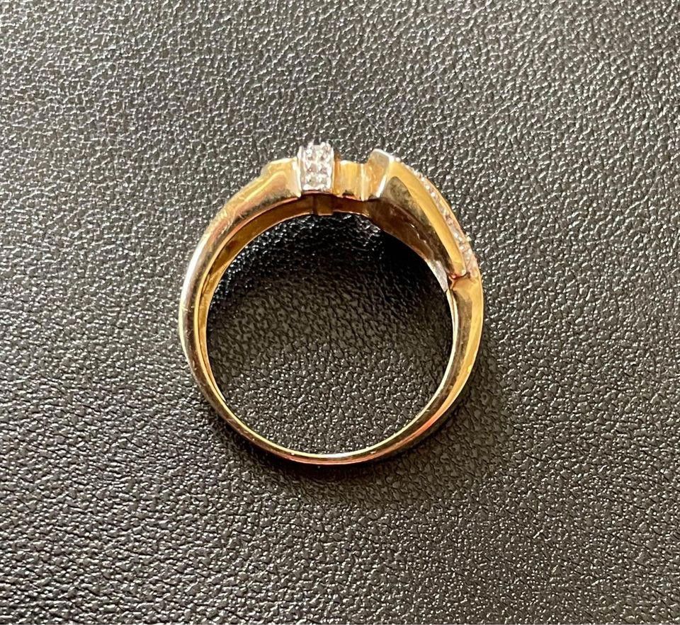 Designer Vintage Diamond 14K Gold Ring Size ONE SIZE - 8 Thumbnail