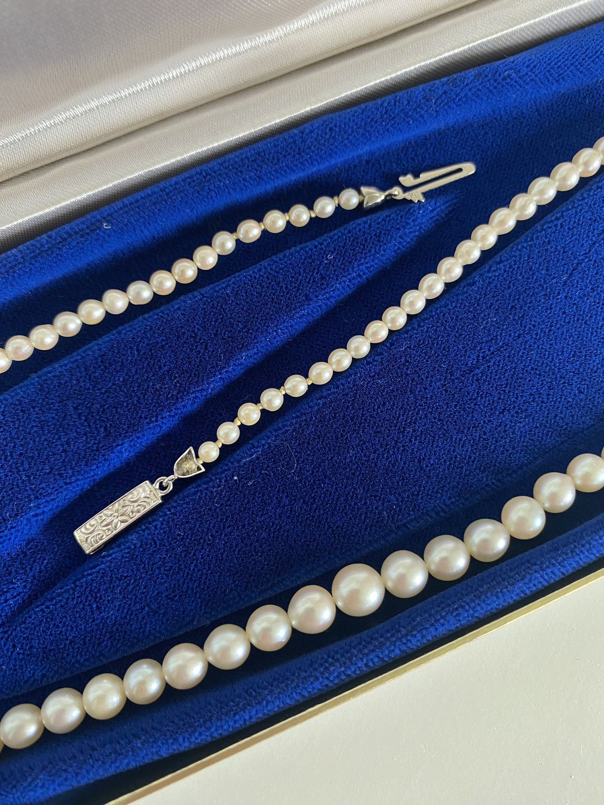 Vintage Collier Juwelier Kühn en perles de culture et or blanc Size ONE SIZE - 2 Thumbnail