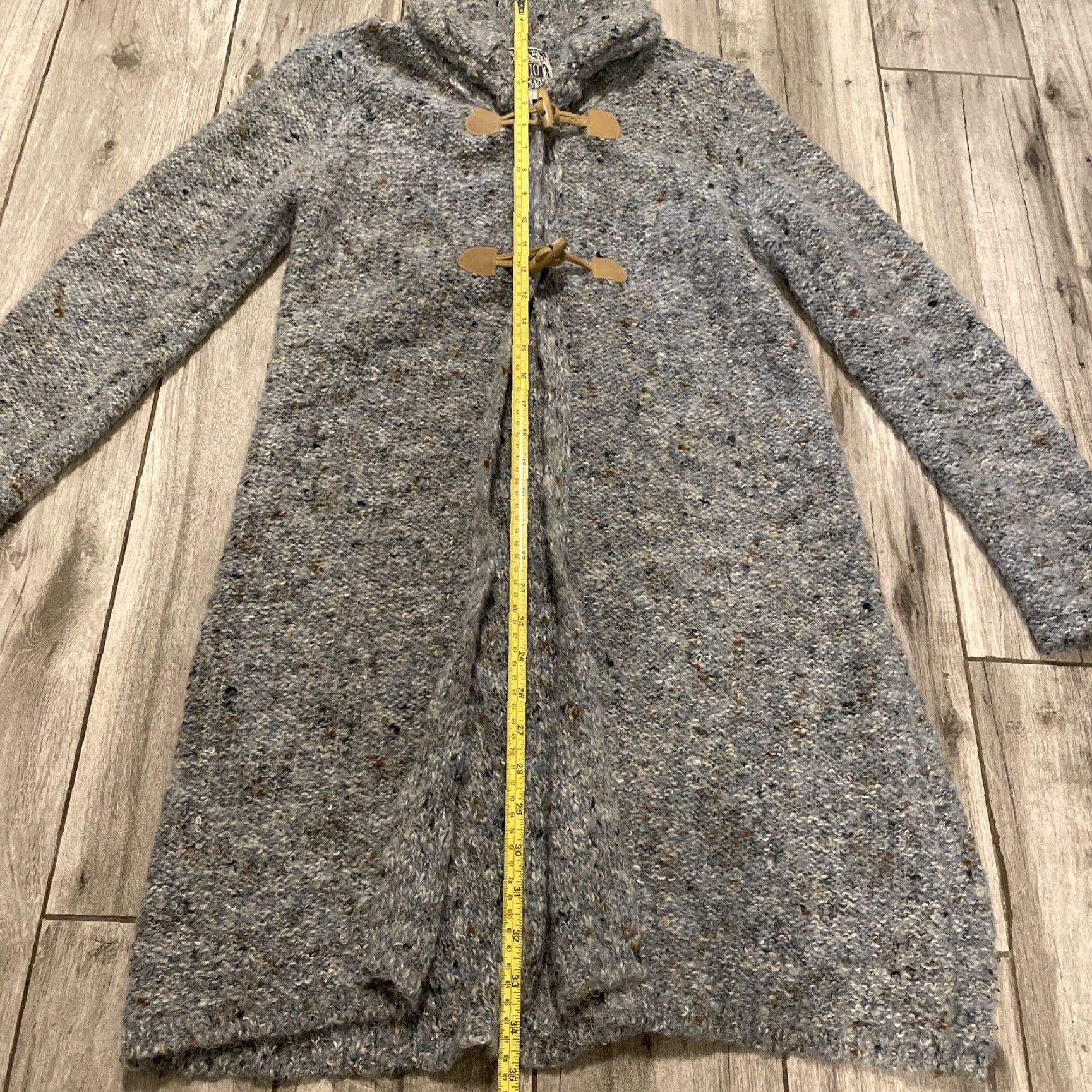 Vintage VINTAGE Curio Cardigan Women S Small Gray Leather Toggle Alpaca Blend Boho Long Shirt/ Sweater Women Mens? Size S / US 4 / IT 40 - 4 Thumbnail
