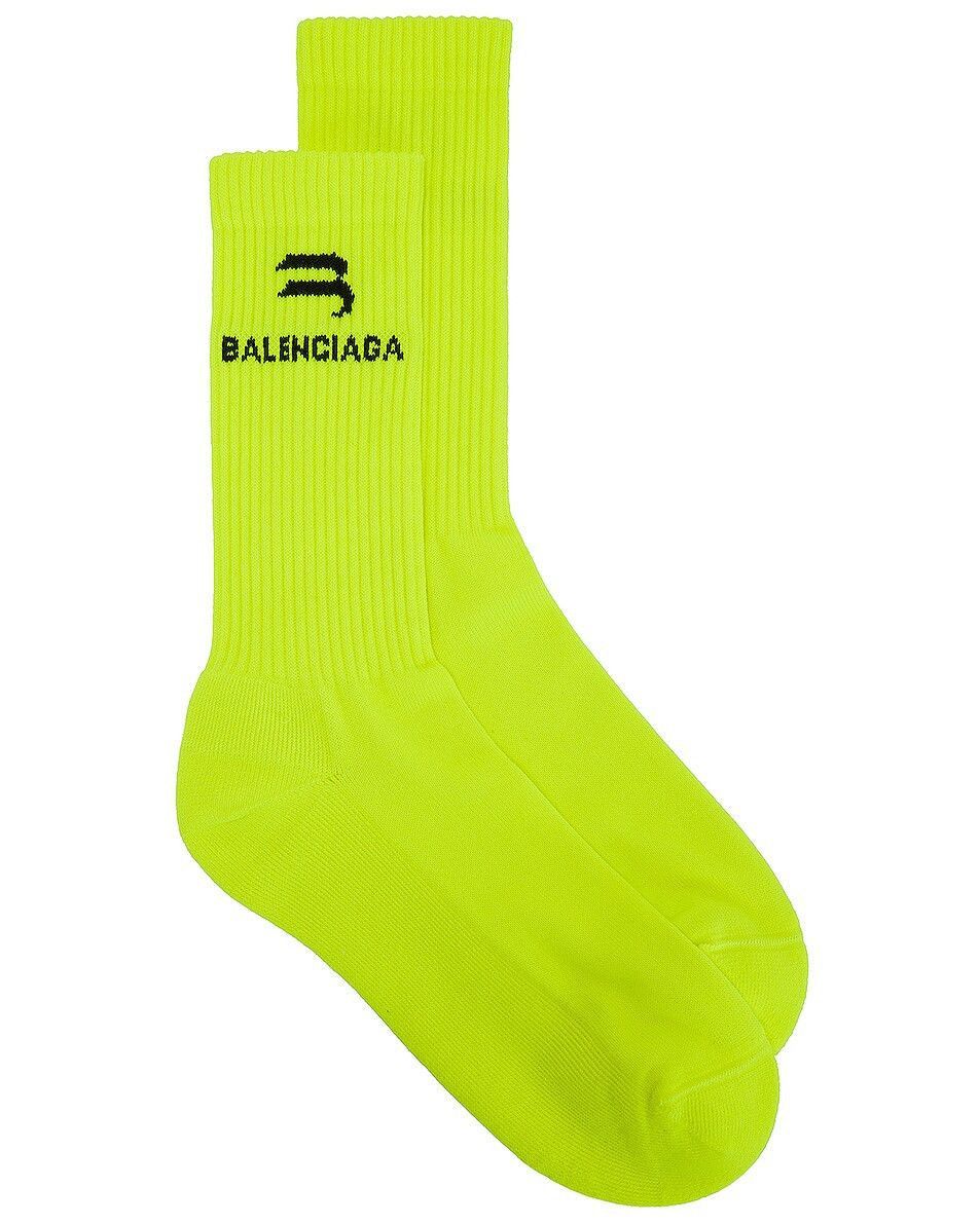 Balenciaga o1loc1c0924 Size: XL / 719046 Sporty B Tennis Socks Yellow Size ONE SIZE - 1 Thumbnail