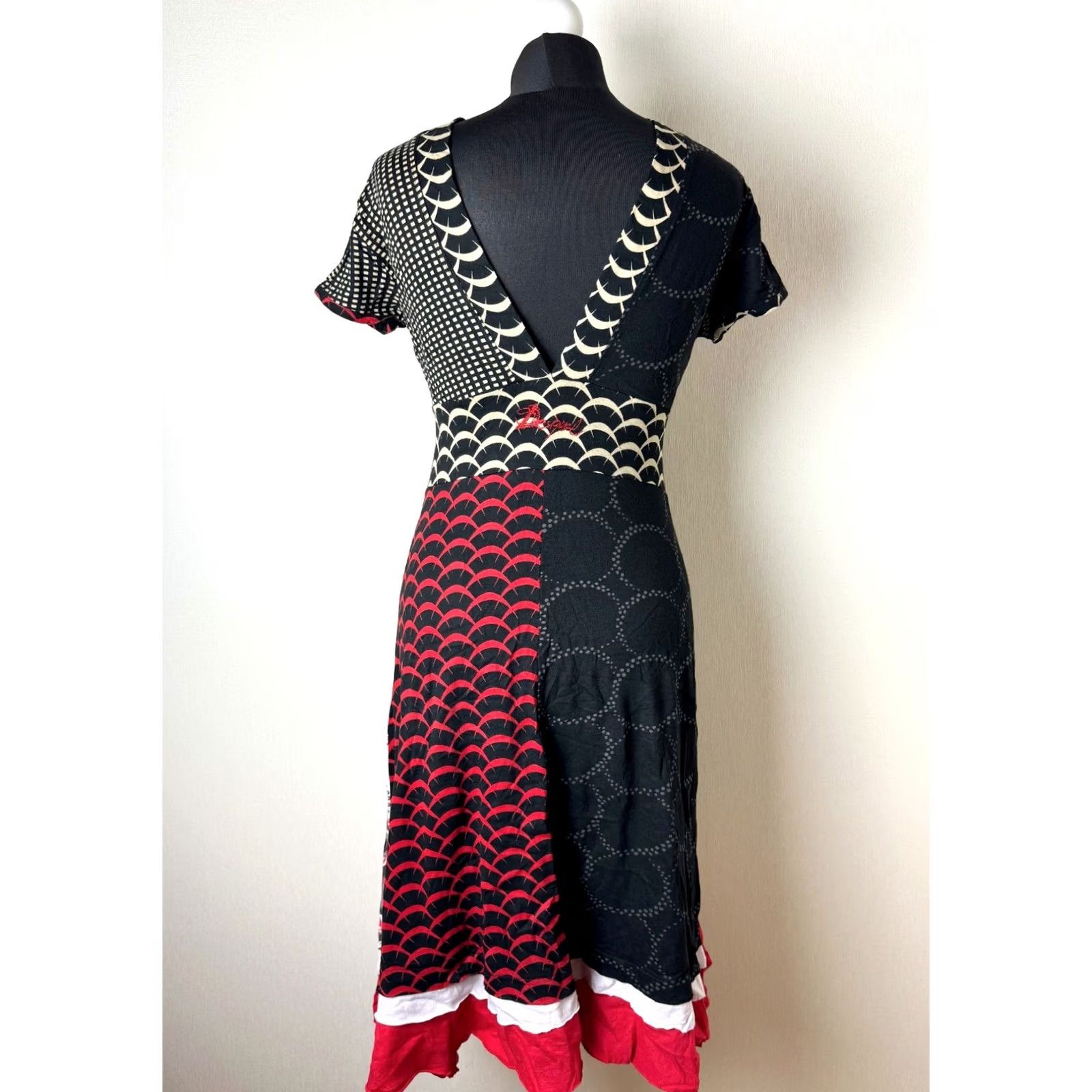 Desigual Desigual Dress Womens L A-Line Multicoloured Knee Length Day Dress Size L / US 10 / IT 46 - 4 Thumbnail