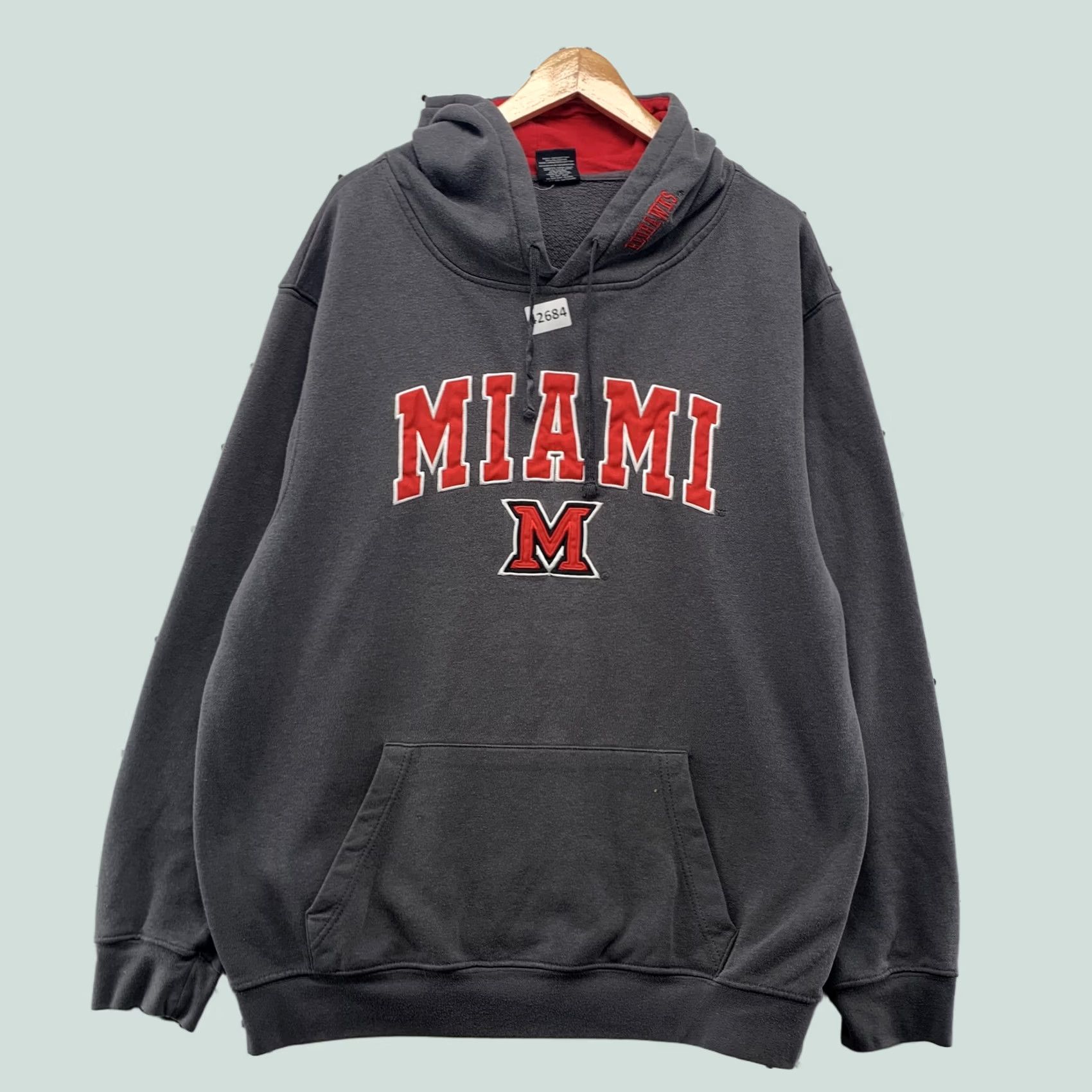 Vintage Colosseum Miami Ohio Univerity Hoodie Sweatshirt Gray Mens 2XL Long Sleeve Pullover Size US XXL / EU 58 / 5 - 1 Thumbnail
