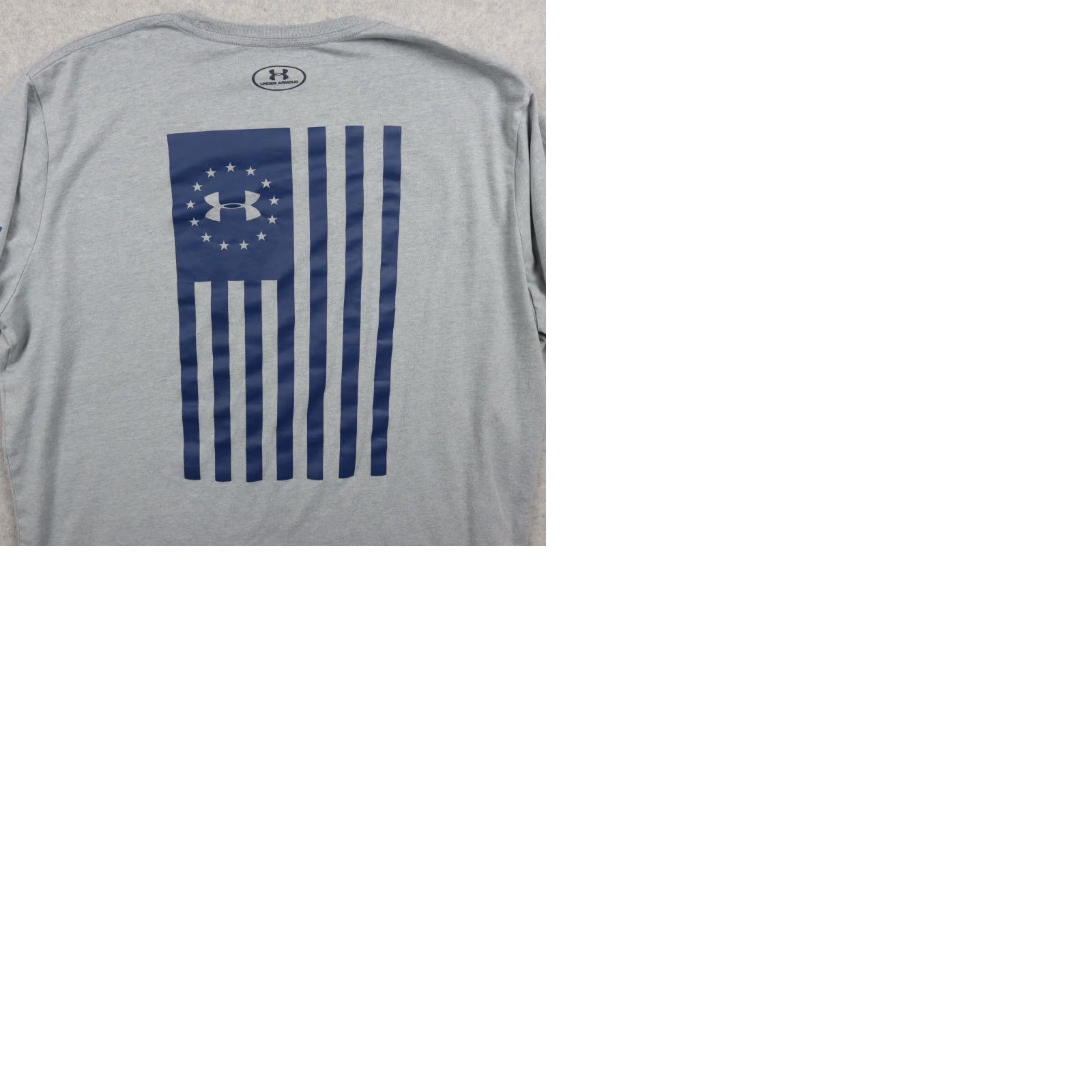 Under Armour Under Armour T-Shirt Mens XL HeatGear Freedom Flag Tee Gray Short Sleeve Size US XL / EU 56 / 4 - 9 Thumbnail