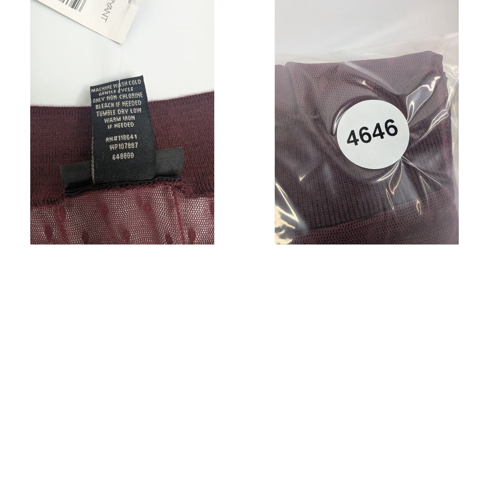 Vintage NWT Lane Bryant Burgundy Deep V-Neck Sheer Blouse With Tank Top Size 14/16 Size XL / US 12-14 / IT 48-50 - 8 Thumbnail