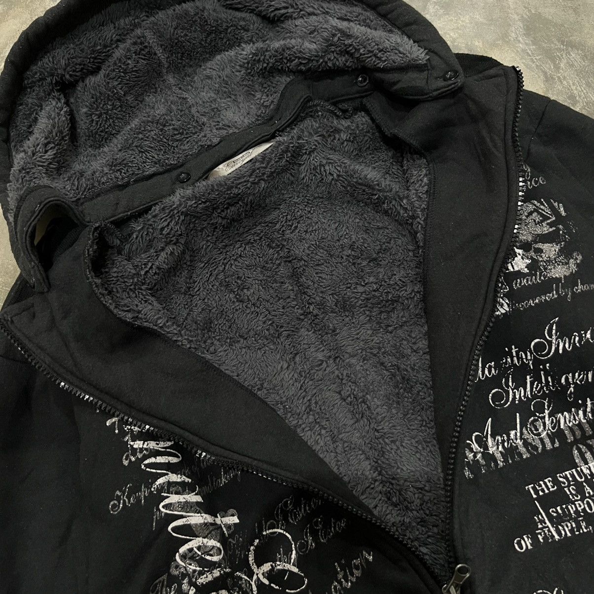 14th Addiction 2000s Euroyal Skeleton Vkei Style Poem Zip up Hoodie Size US L / EU 52-54 / 3 - 4 Thumbnail