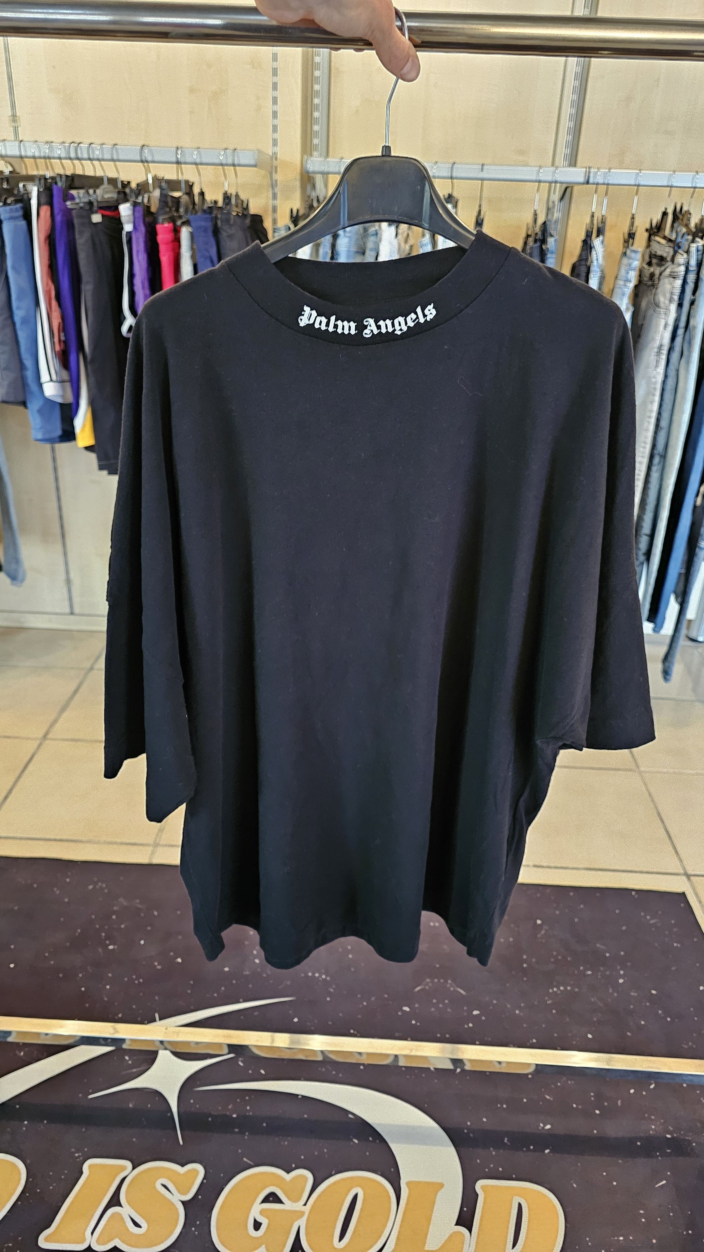Palm Angels Palm Angels Big Logo Tee – Black Size US M / EU 48-50 / 2 - 1 Thumbnail