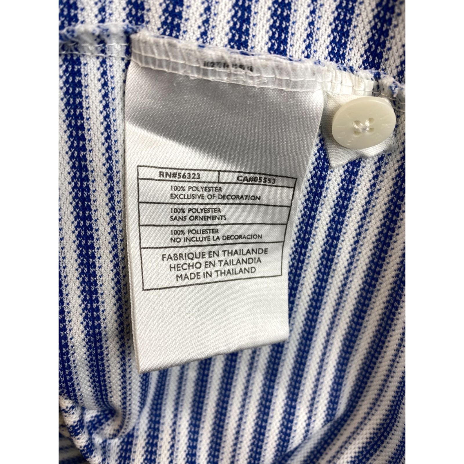 Nike Nike Dri-FIT Polo Shirt Mens Golf Blue M - Short Sleeve, 100% Polyester, Dri-Fit, Striped, Breathable, Lightweight Size US M / EU 48-50 / 2 - 7 Thumbnail