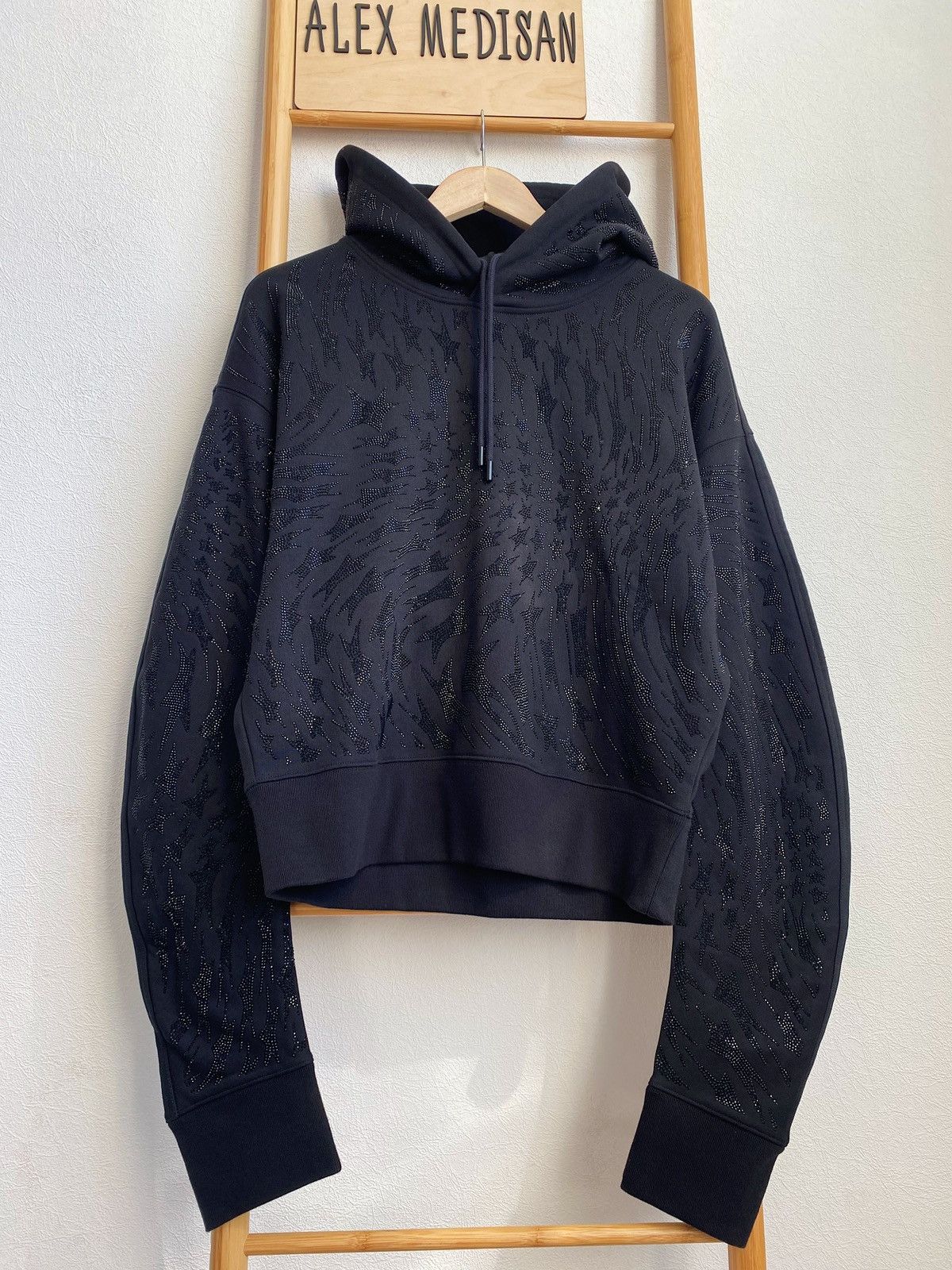 Mugler Mugler x H&M Black Rhinestone Embellished Hoodie Size S Size US S / EU 44-46 / 1 - 1 Thumbnail