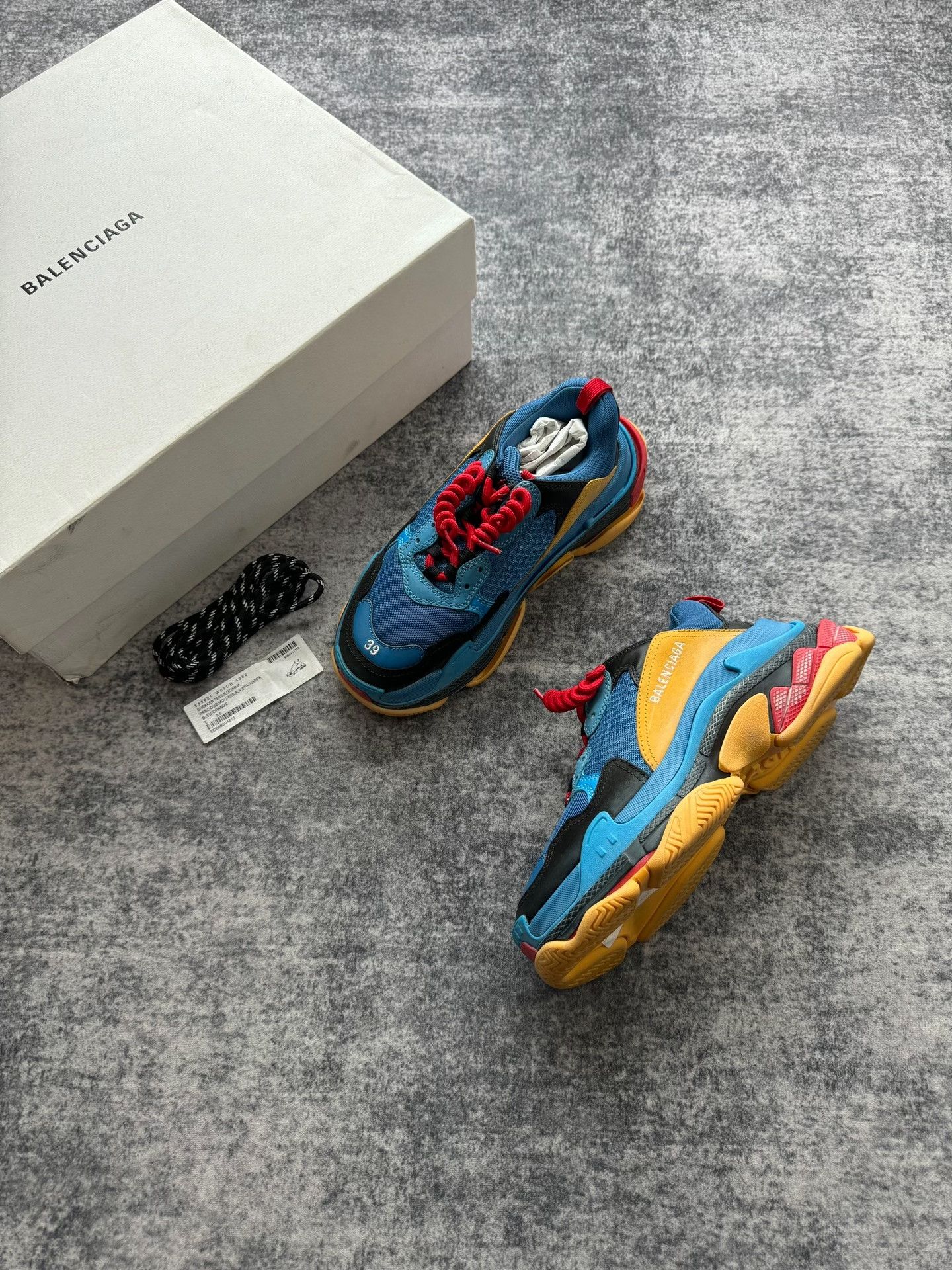 Balenciaga Balenciaga Blue Triple S Dad Shoes Size US 6 / EU 39 - 1 Thumbnail