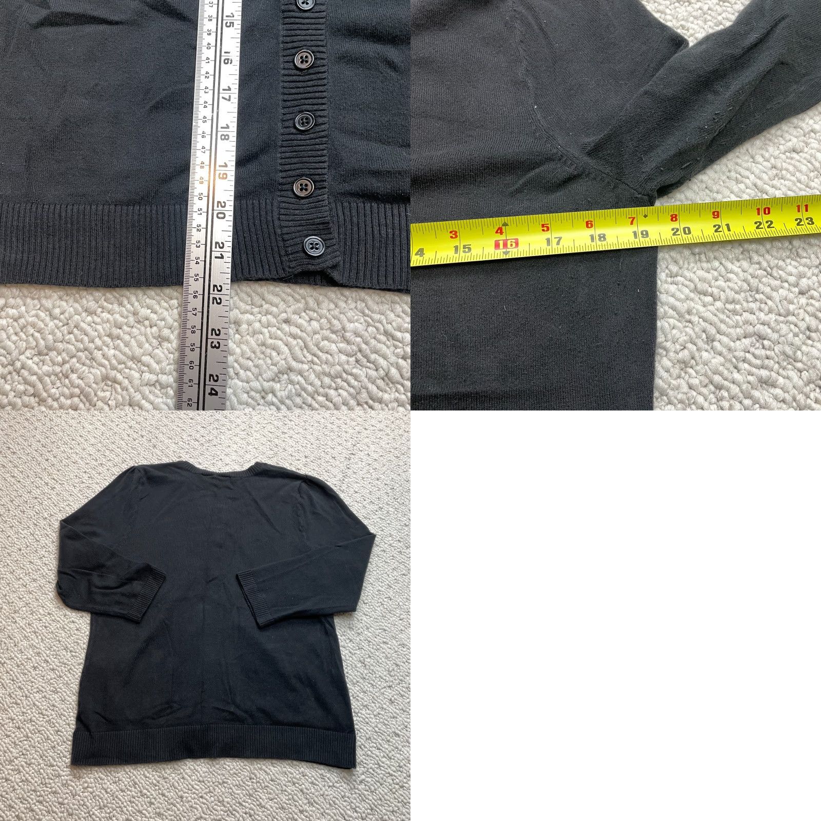 Mossimo VINTAGE Mossimo Cardigan Sweater Womens XL Black Button Up Cotton Relaxed Fit Casual Womens Size XL Size XL / US 12-14 / IT 48-50 - 8 Thumbnail