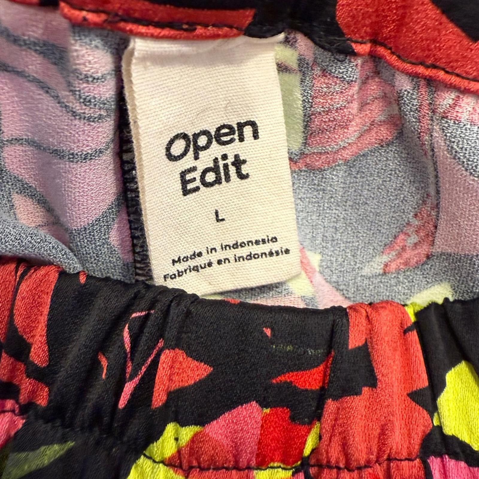 Other Open Edit floral maxi skirt vibrant abstract SZ LG Size 32" / US 10 / IT 46 - 3 Thumbnail