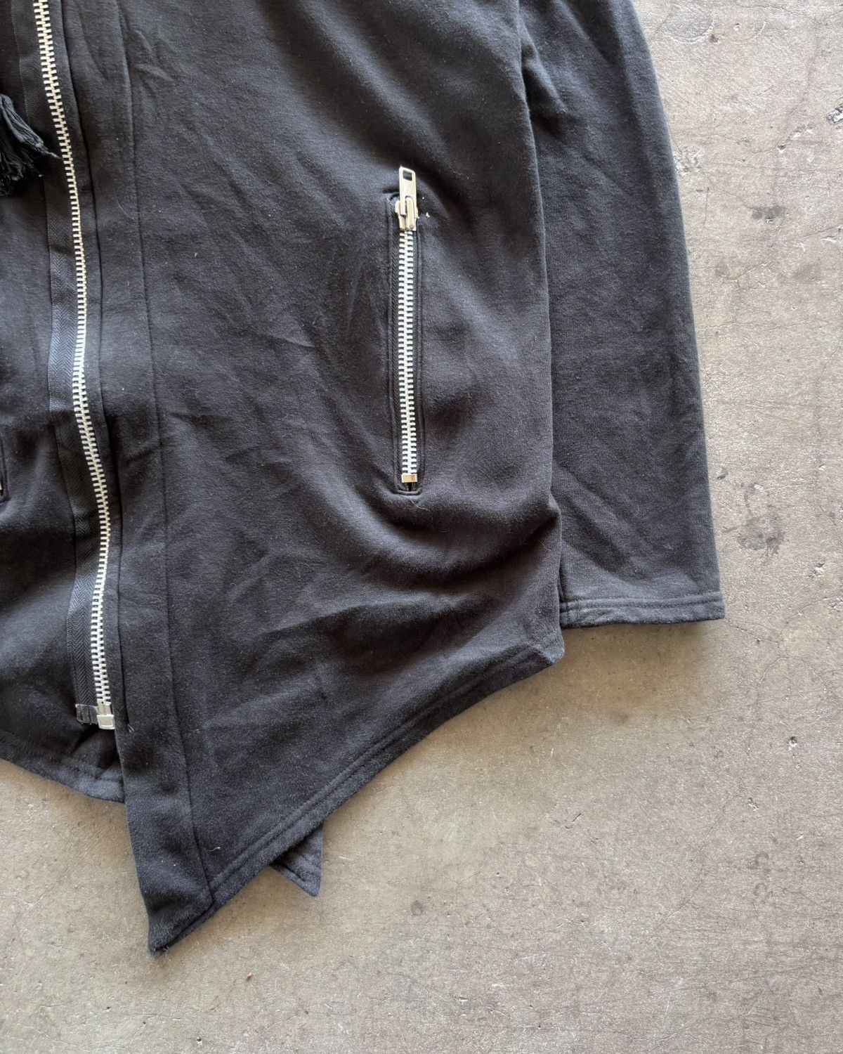 If Six Was Nine Rick Owens Style Assymetrical Black Hoodie Size US M / EU 48-50 / 2 - 2 Thumbnail