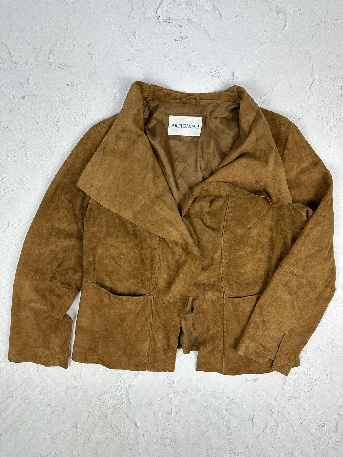 If Six Was Nine Vintage Brown Suede Jacket Size XL / US 12-14 / IT 48-50 - 2 Thumbnail