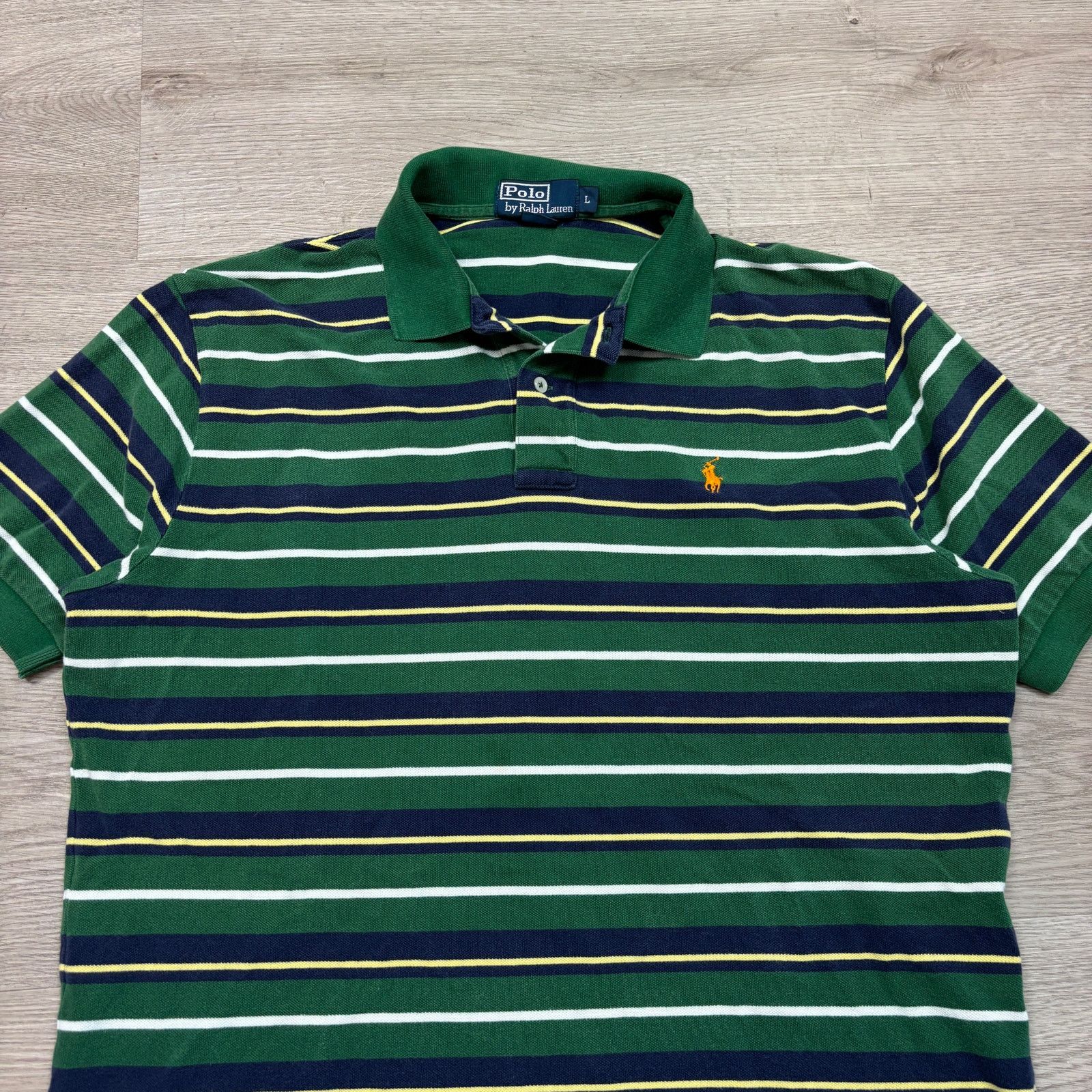 Polo Ralph Lauren × Vintage Vintage Polo Ralph Lauren Striped Polo Shirt Men's Large Size US L / EU 52-54 / 3 - 2 Thumbnail