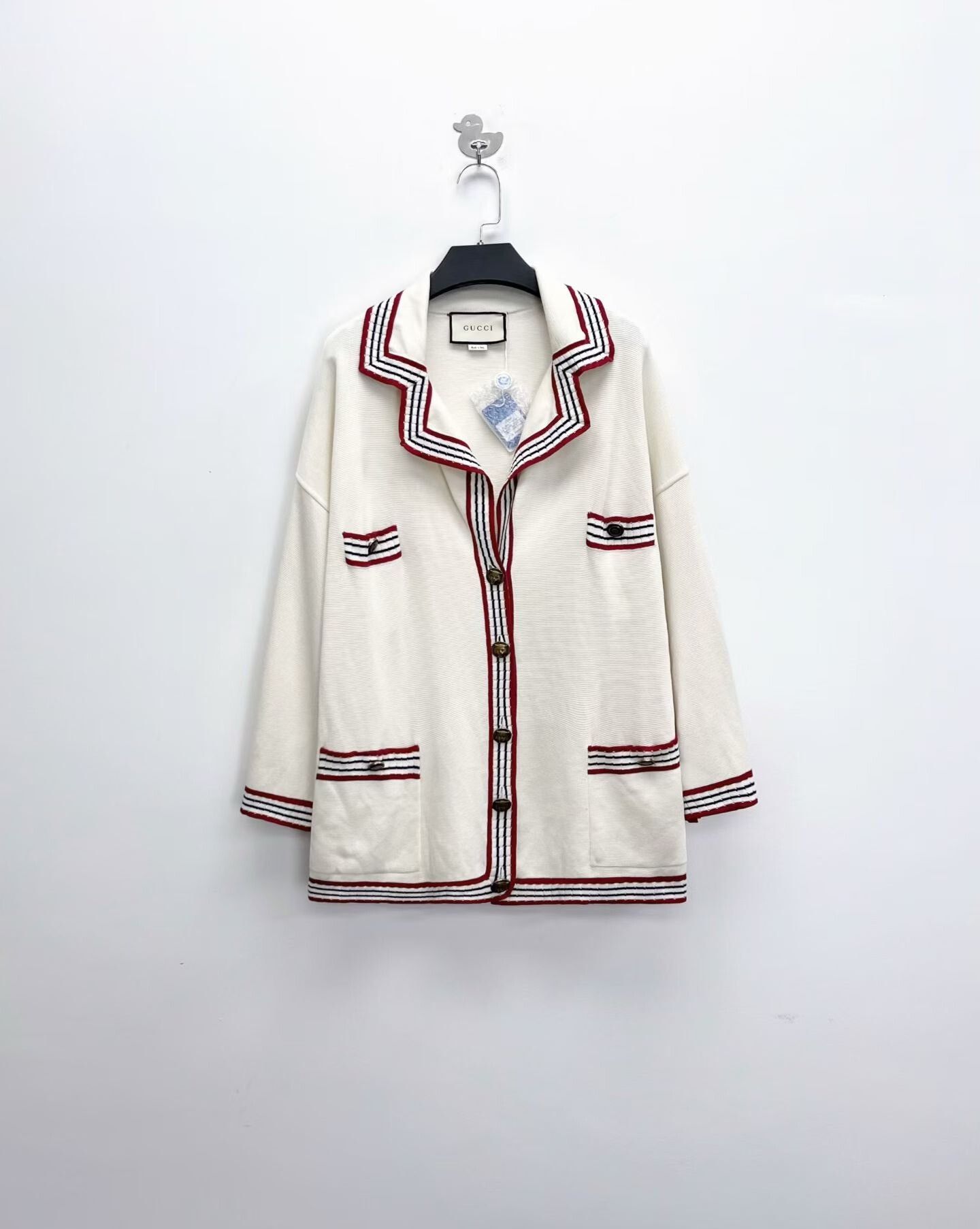 Gucci Gucci Ceramic Tiger Buckle Knit Cardigan Size S / US 4 / IT 40 - 1 Thumbnail