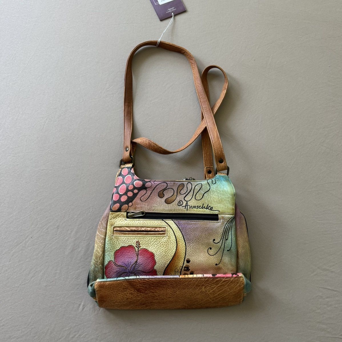 Other Vintage ANUSCHKA Hand Painted Multi Compartment Satchel Size ONE SIZE - 1 Thumbnail