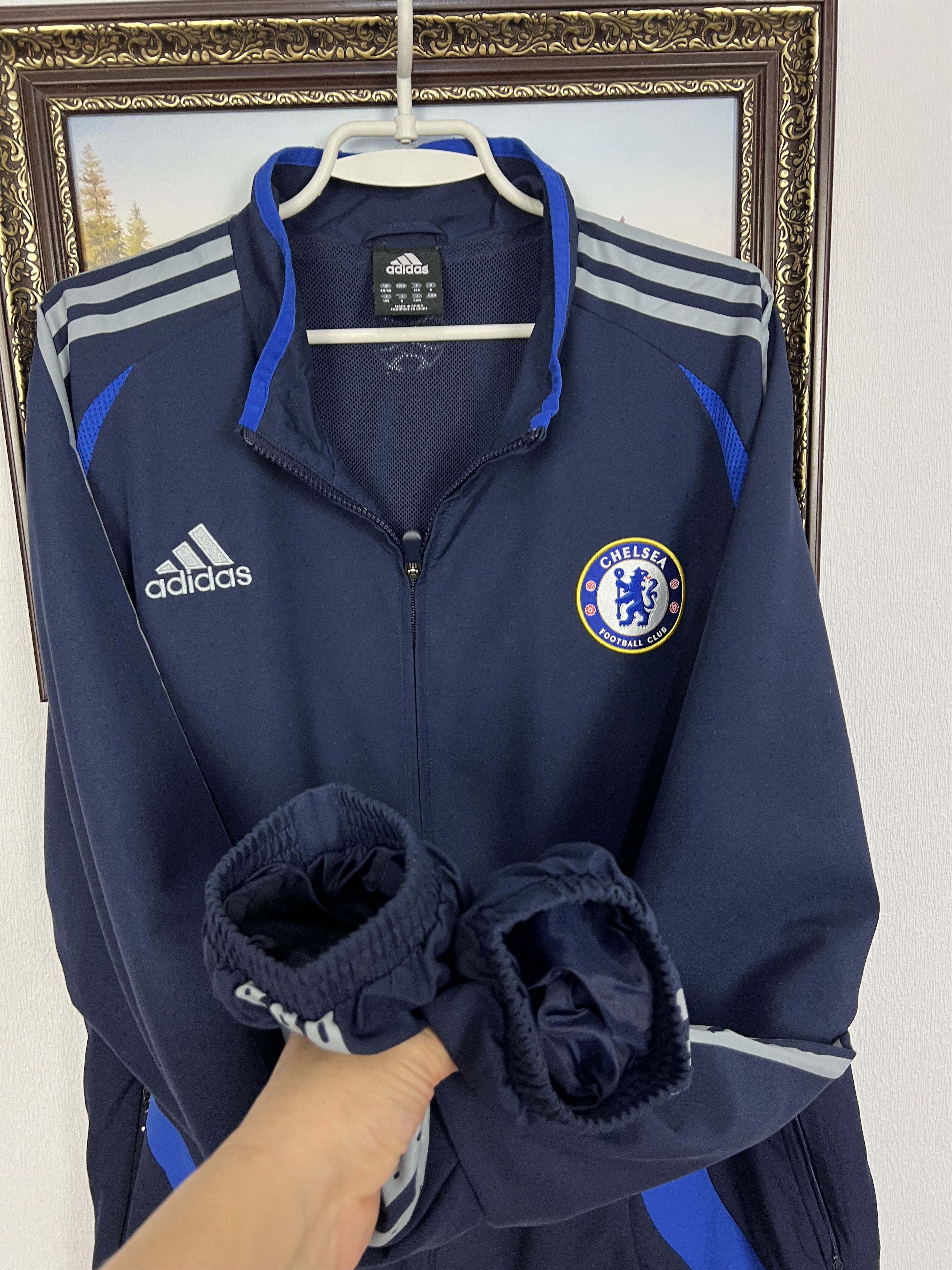 Adidas Vintage Chelsea Football Jacket Soccer Track Top Zip Rare Size US XXL / EU 58 / 5 - 7 Thumbnail