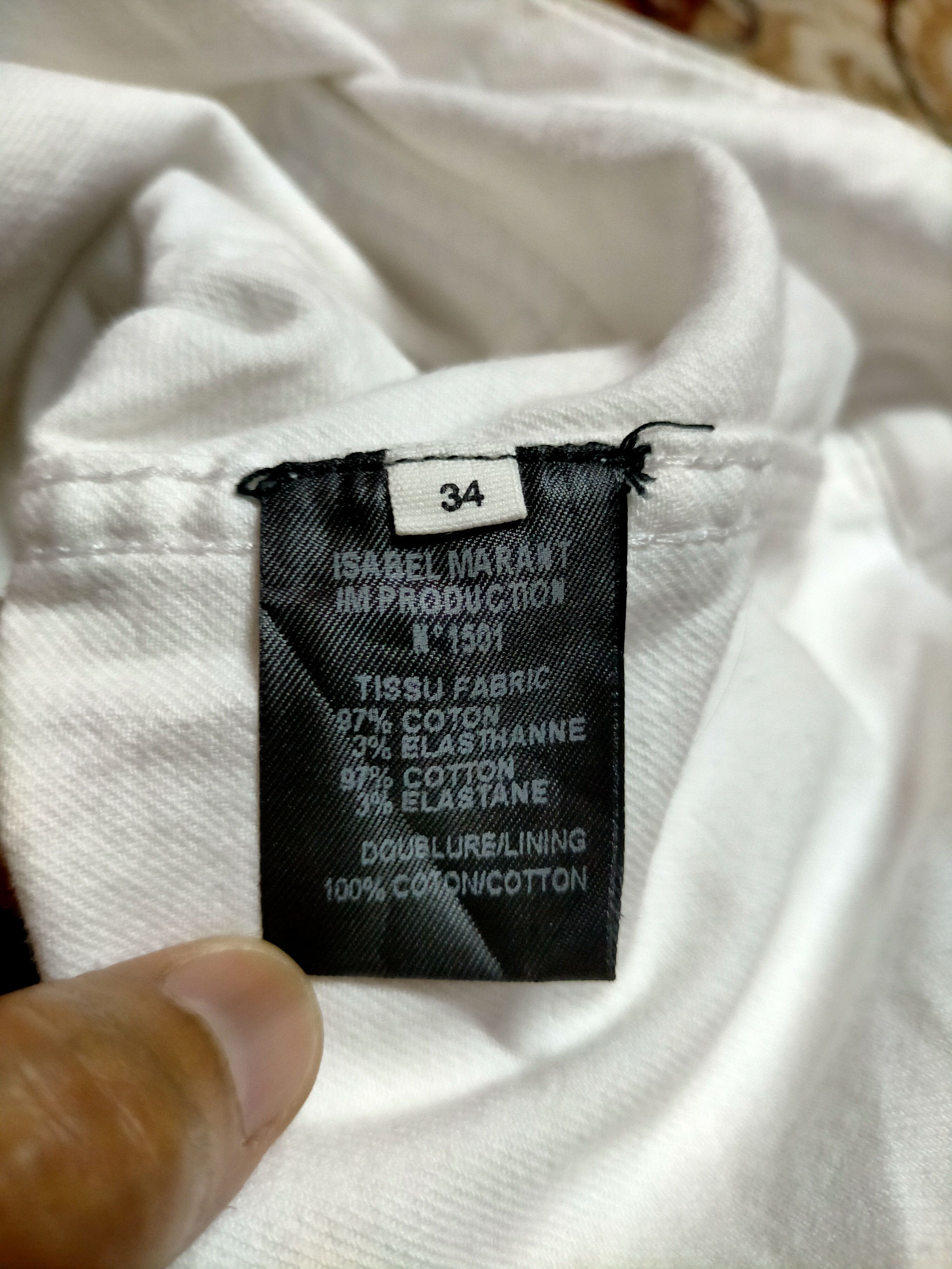 Isabel Marant ISABEL MARANT ETOILE WHITE DENIM JACKET Size US S / EU 44-46 / 1 - 15 Thumbnail