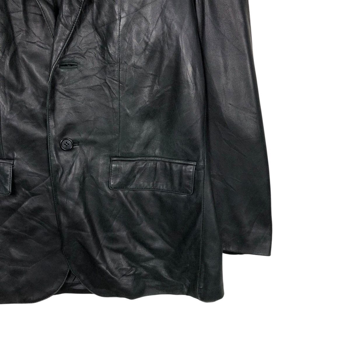 📌Vintage Chore Leather Jacket Biker Nichiwa Issey Miyake