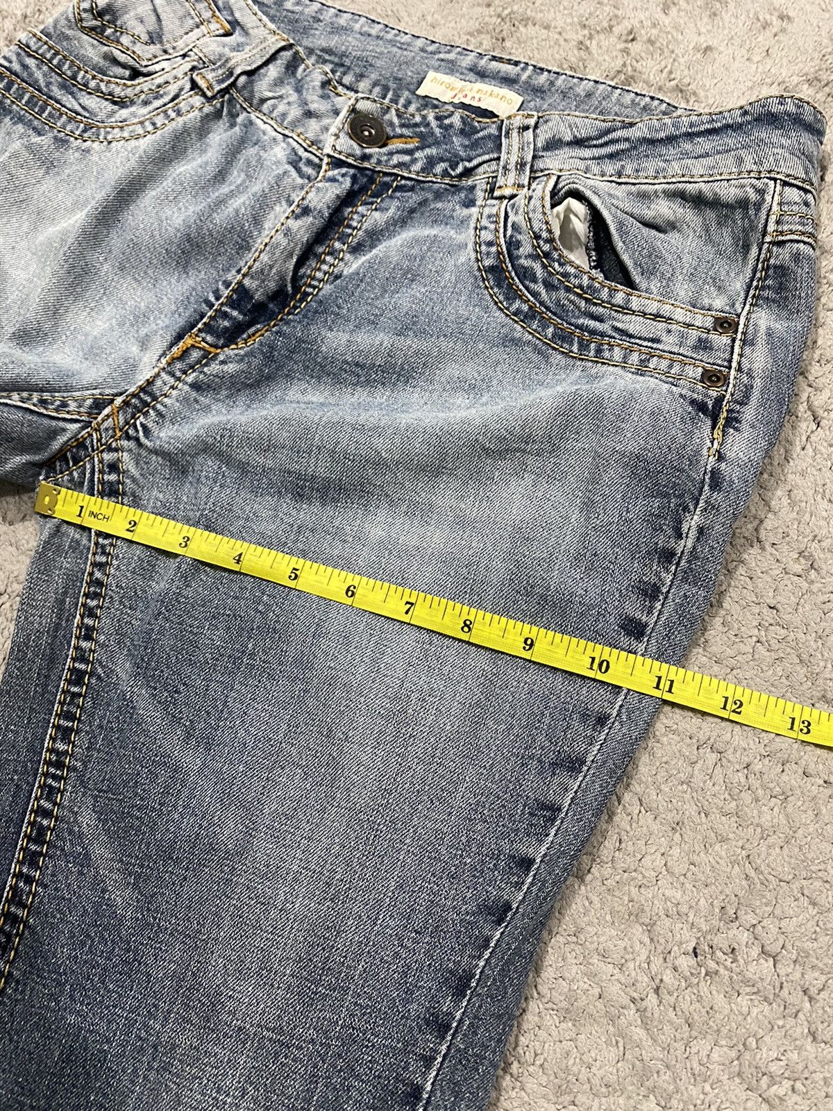 Japanese Brand Hiromichi Nakano Flared Jeans Denim Size US 30 / EU 46 - 13 Thumbnail