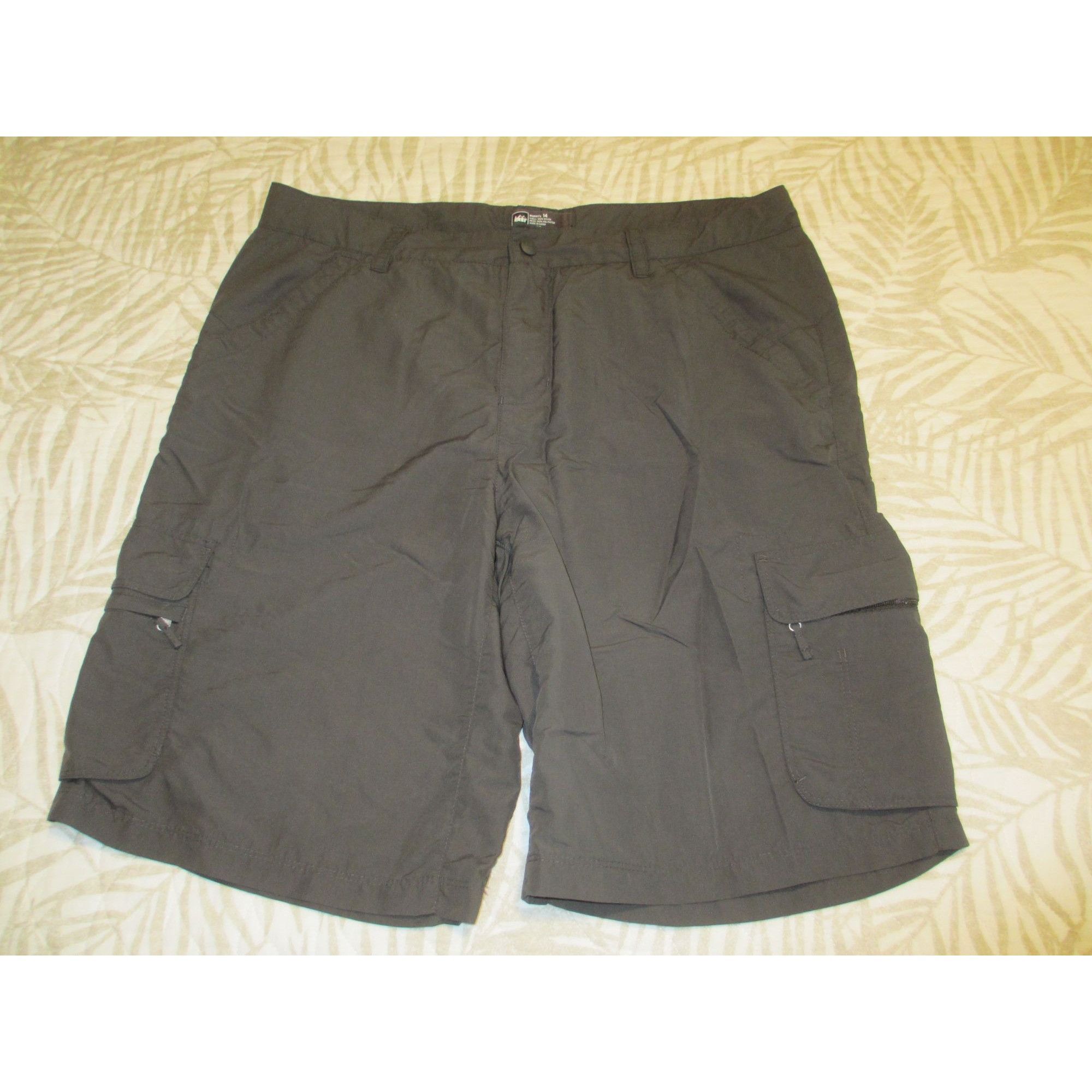 Rei REI Womens Nylon Cargo Shorts Size 14 Dark Gray Lightweight Size 36" / US 14 / IT 50 - 1 Thumbnail