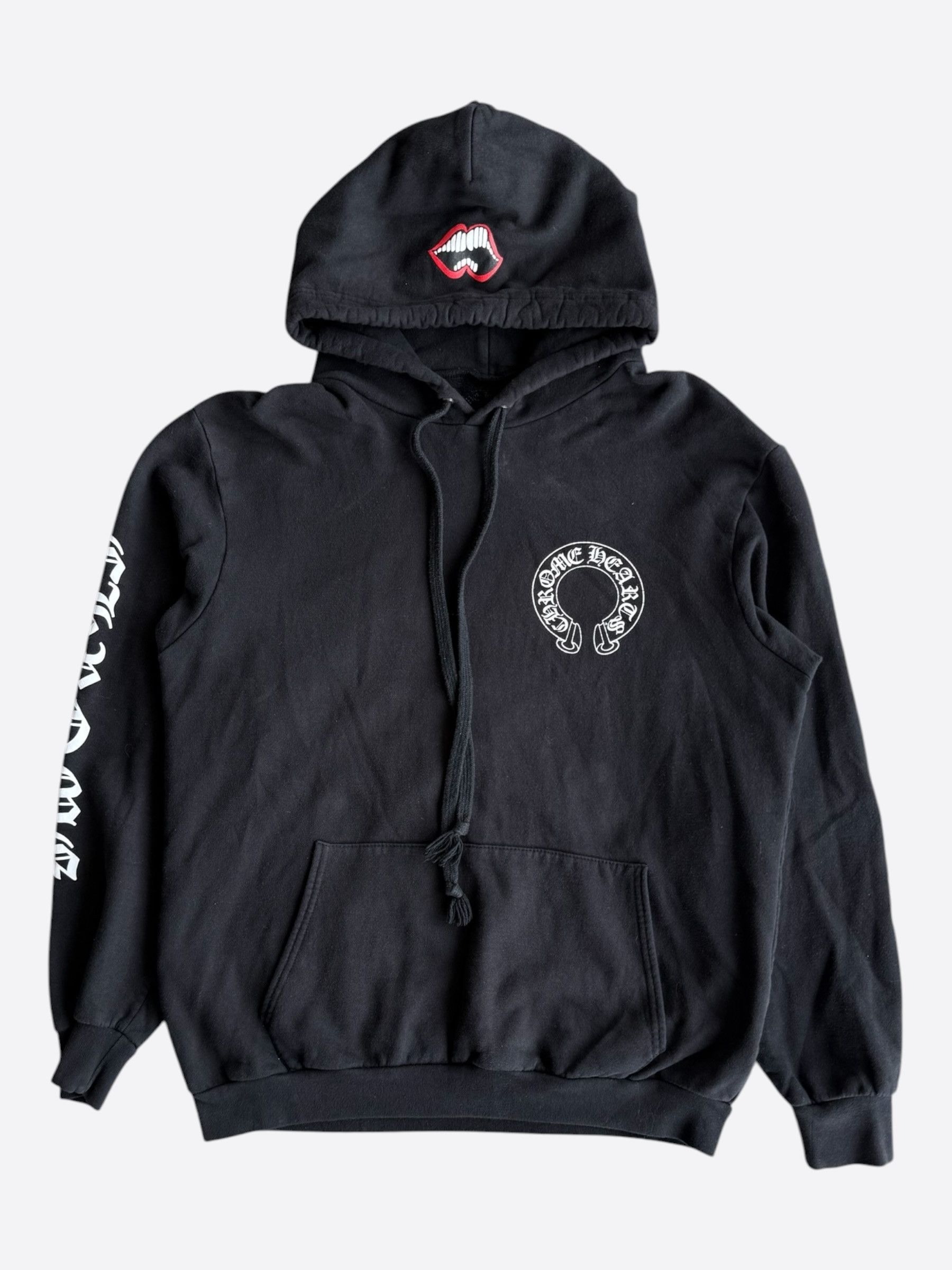 Chrome Hearts Chrome Hearts Black & White Horseshoe Chomper Logo Hoodie Size US XL / EU 56 / 4 - 1 Thumbnail