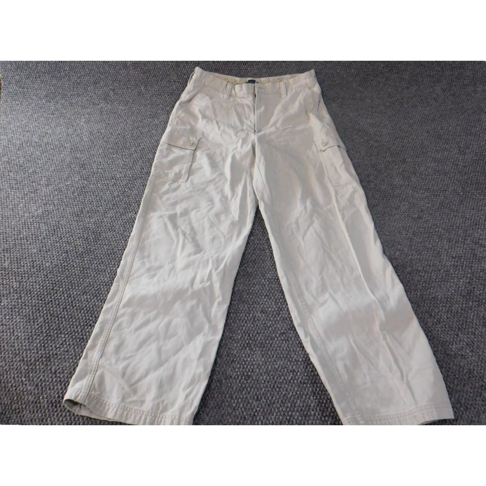 Izod IZOD Pants 32x29 Beige Straight Chino Casual Men's Regular 32in Inseam American Pattern Solid Front Flat Front Button Pockets Vintage No Size US 32 / EU 48 - 2 Thumbnail