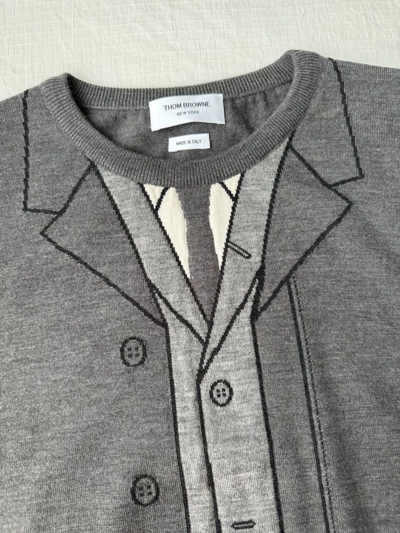 Thom Browne Thom Browne Knitted pullover Size US XL / EU 56 / 4 - 2 Thumbnail